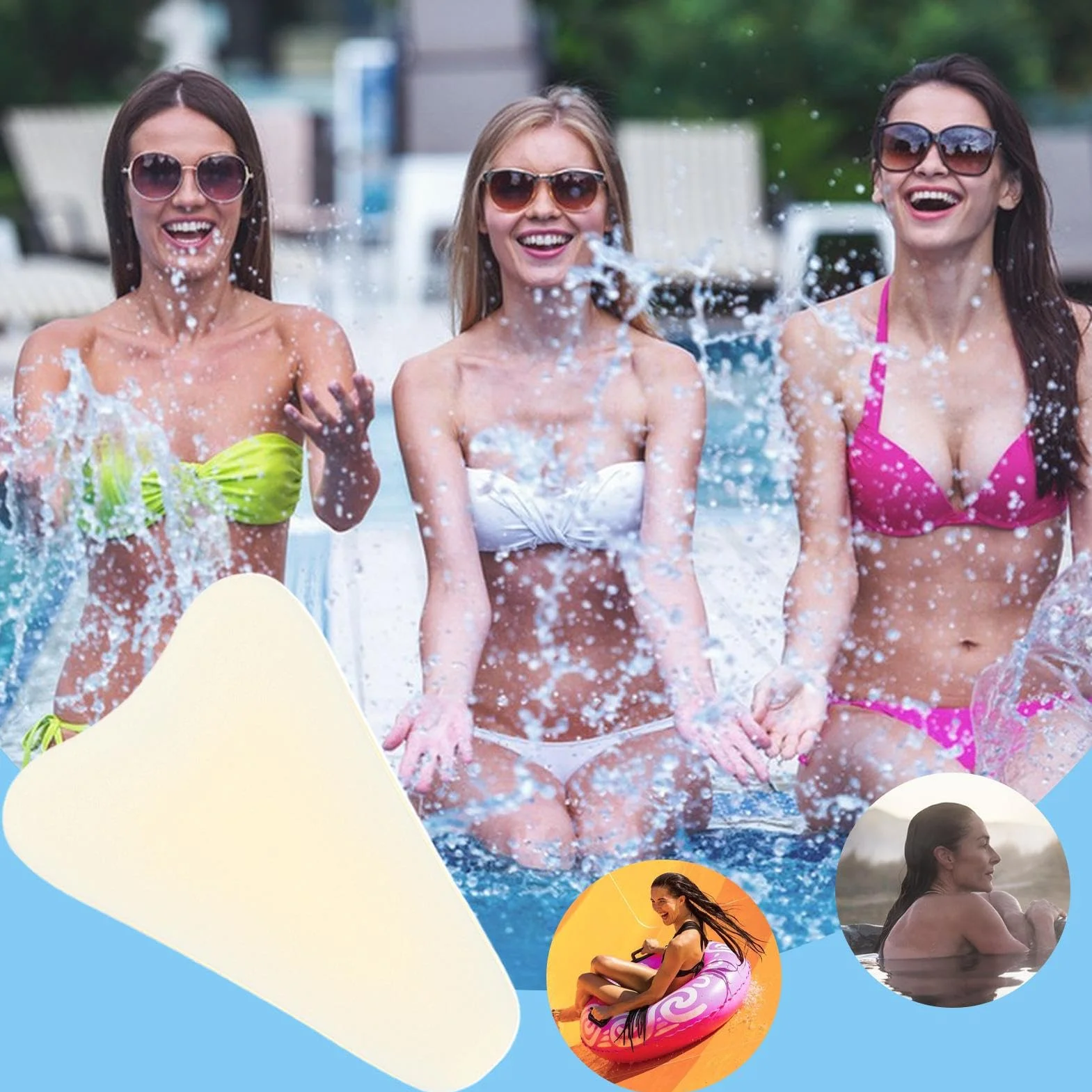 Silicone Private Parts Protector Pad Adhesive Cover For Women 6.3x8.5cm Reusable Invisible