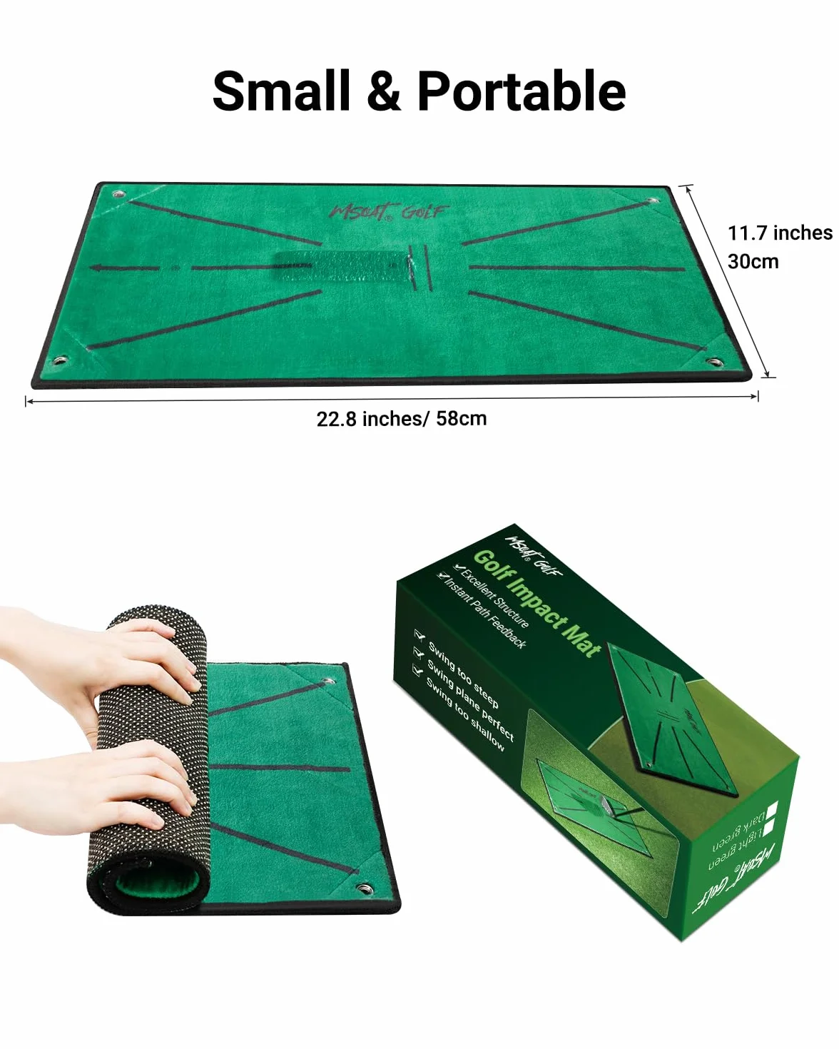 Mata treningowa do golfa MSOAT 60 x 30 cm Swing Practice Mat Accustrike
