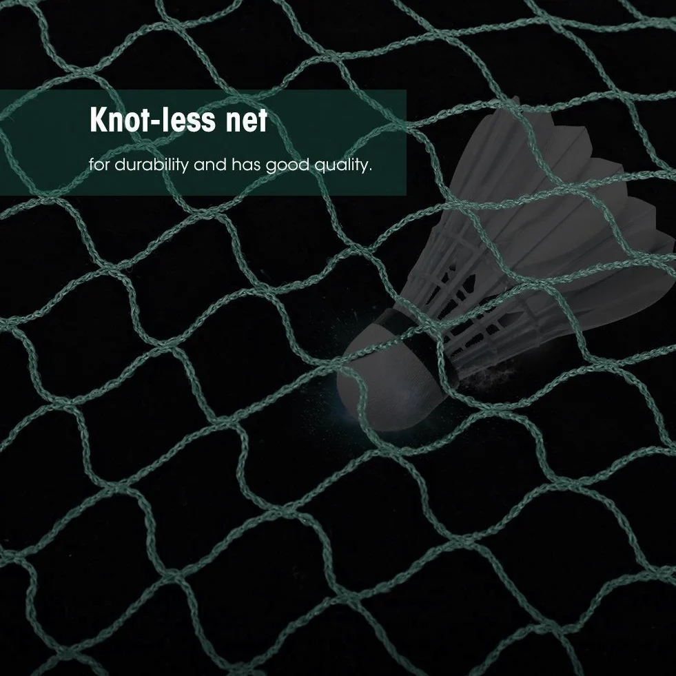 Siatka do Badmintona 6.5x0.5m Zielony Przenośna Zewnętrzna Siatkówka Tenis Pikleball