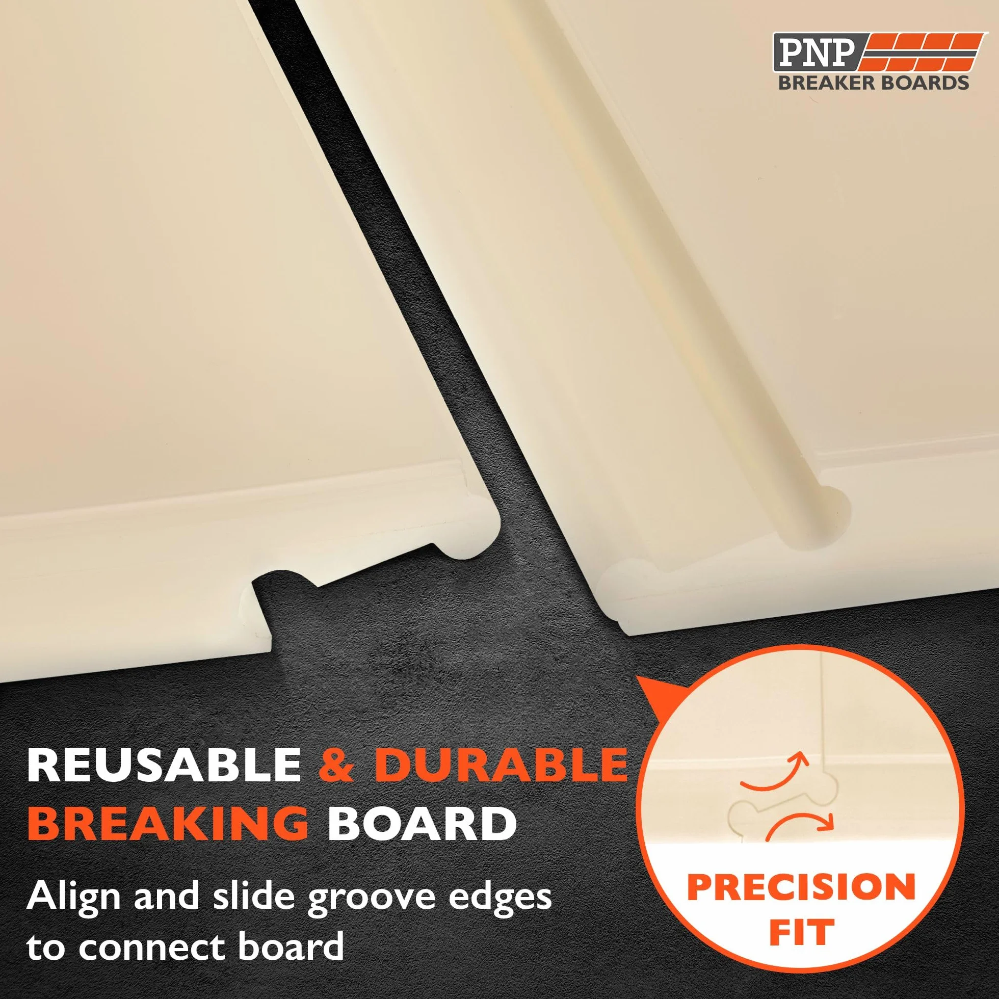 PNP Re-Breakable Martial Arts Breaking Board - naturalna bez podkładki - siła zerwania 7,6 m-lb - trwała, opływowa i gotowa do zawodów