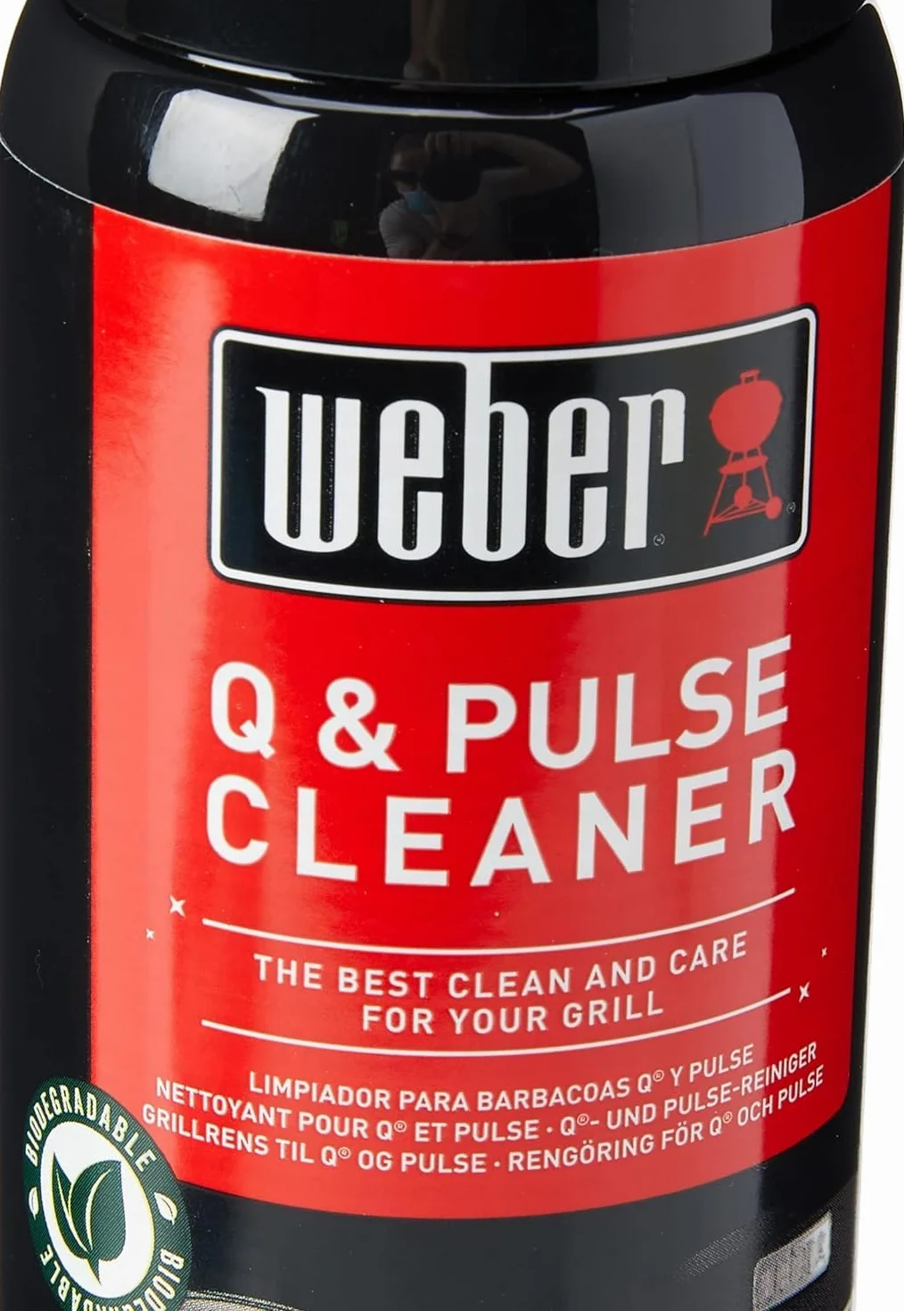 Weber Środek do czyszczenia Weber Q & Pulse 300ml, delikatny spray w mgiełce do czyszczenia zewnętrznych powierzchni modeli Weber Q i Pulse, biodegradowalny, Brak niebezpiecznych substancji (17874)
