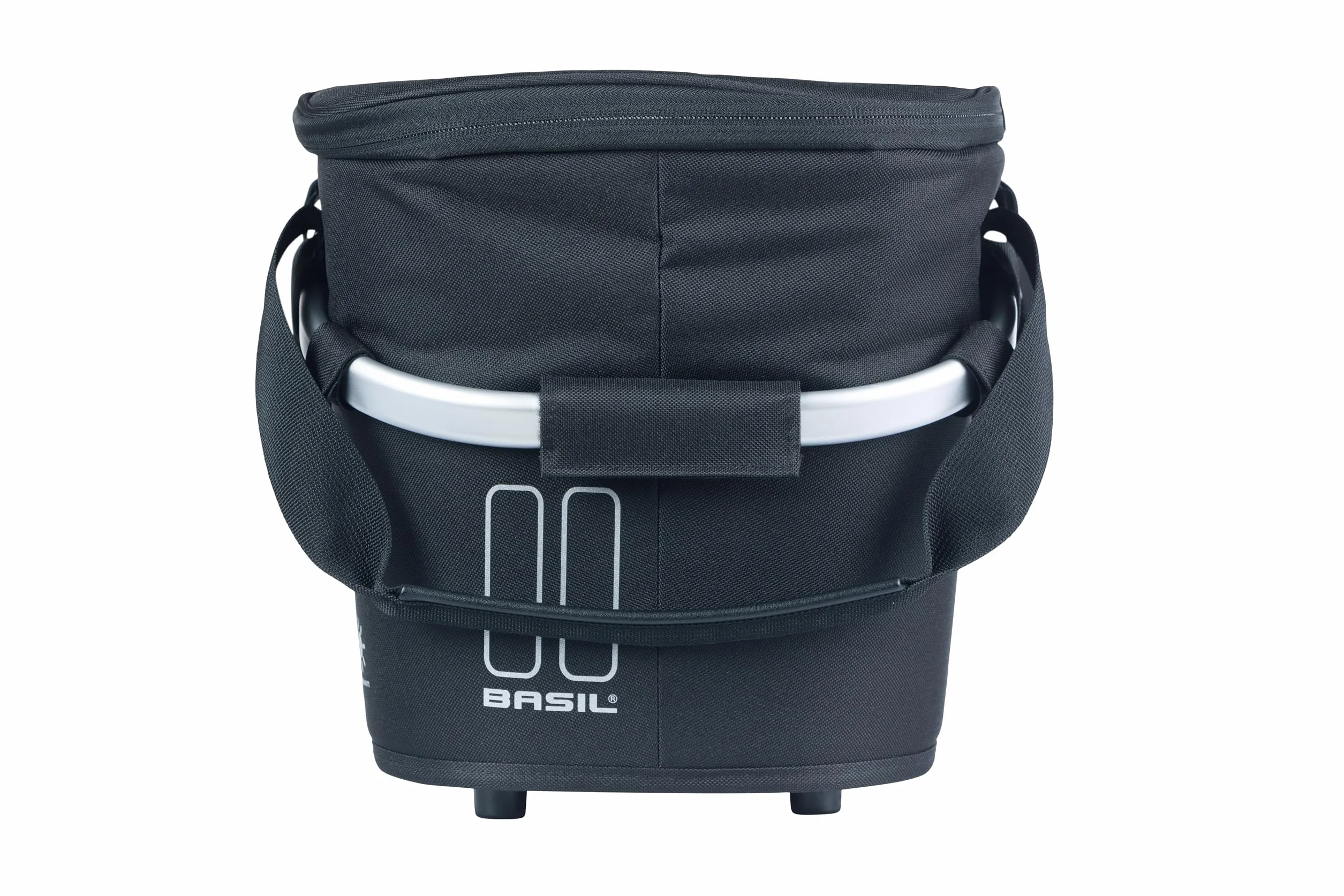 Basil Classic Carry All ISO koszyk rowerowy MIK, czarny – zamykany system MIK w zestawie, pojemność 18 litrów, izolowany i odporny na warunki atmosferyczne, idealny do zakupów i transportu żywności
