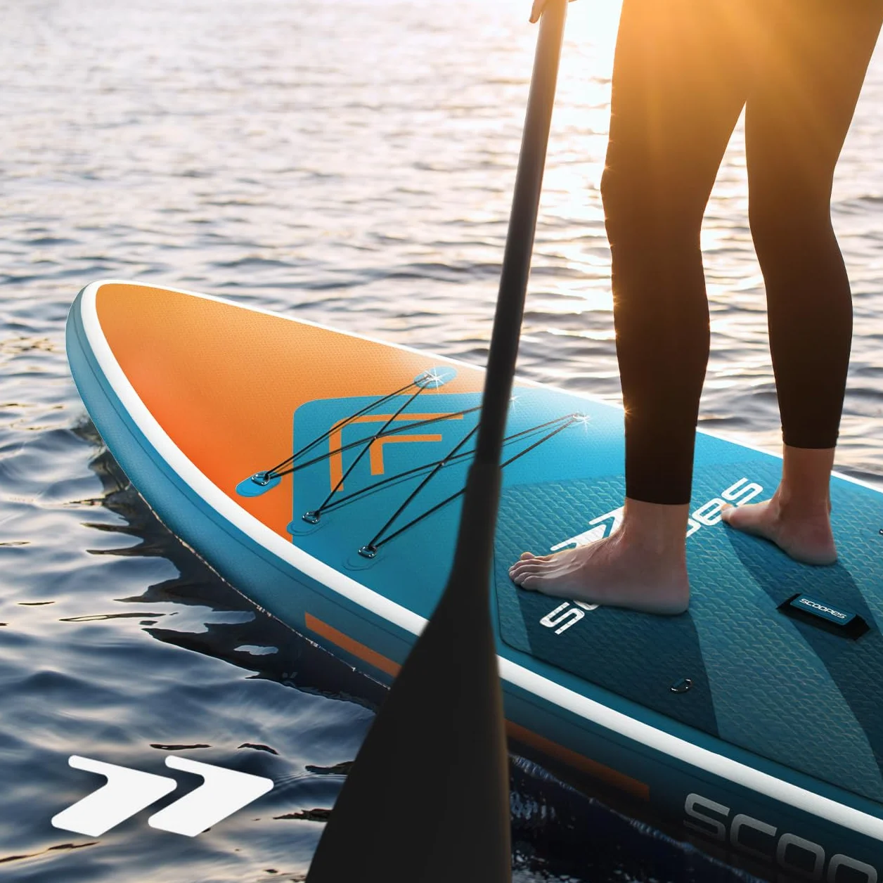 Składane wiosło do kajaka SUP regulowane 165-225 cm aluminium srebrne czarne
