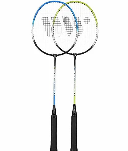WISH Badminton Zestaw dla 2 graczy, 2 rakiety i 3 koła zamachowe