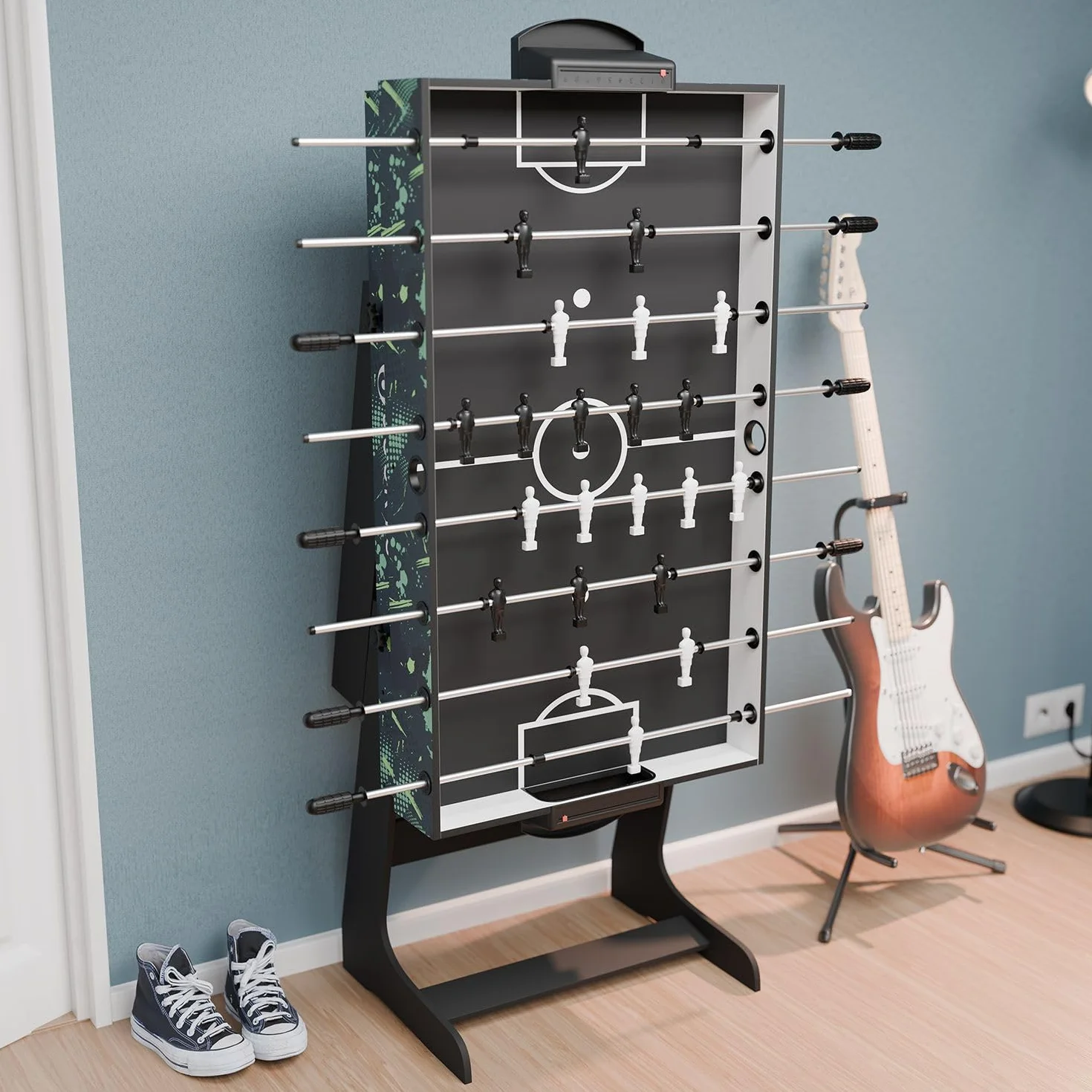 Juskys BallMagic stół do tenisa stołowego 5 w 1 składany wielofunkcyjny