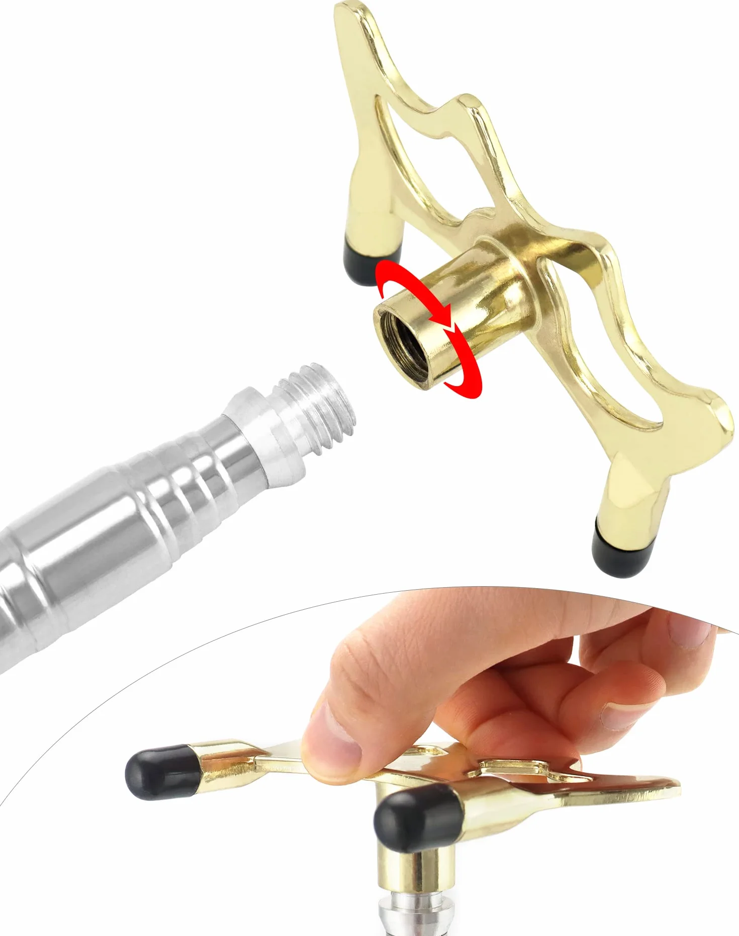 QWORK® wysuwany mostek bilardowy 1ueu z 3 odłączanymi mosiężnymi mostkami, akcesoria bilardowe, 35~150 cm