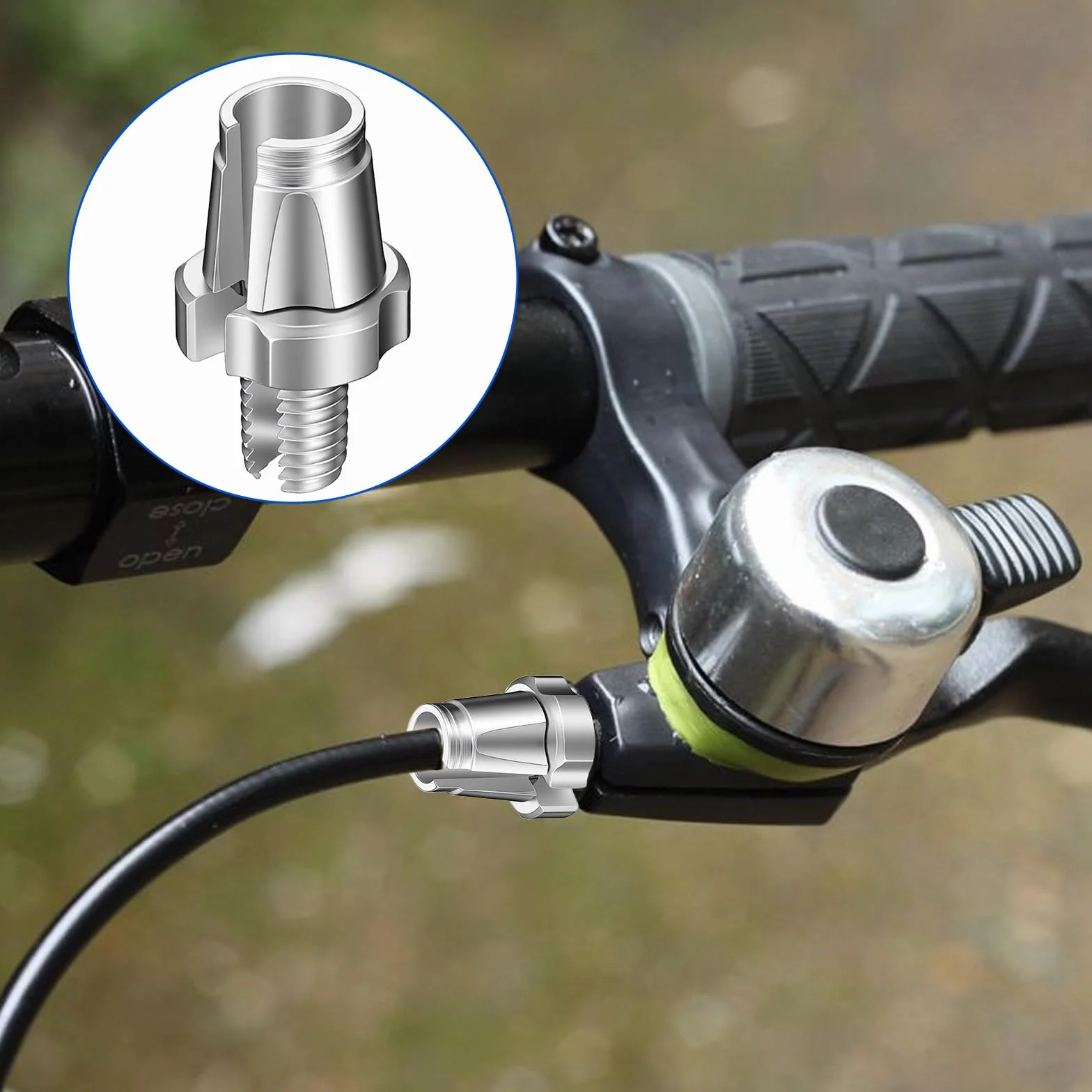 12 sztuk nakrętek do hamulca rowerowego M7, śruba regulacyjna, dźwignia hamulca M7, śruba regulacyjna, stop aluminium, kolor czarny, do rowerów górskich, wyścigowych, rowerów elektrycznych, 12 sztuk