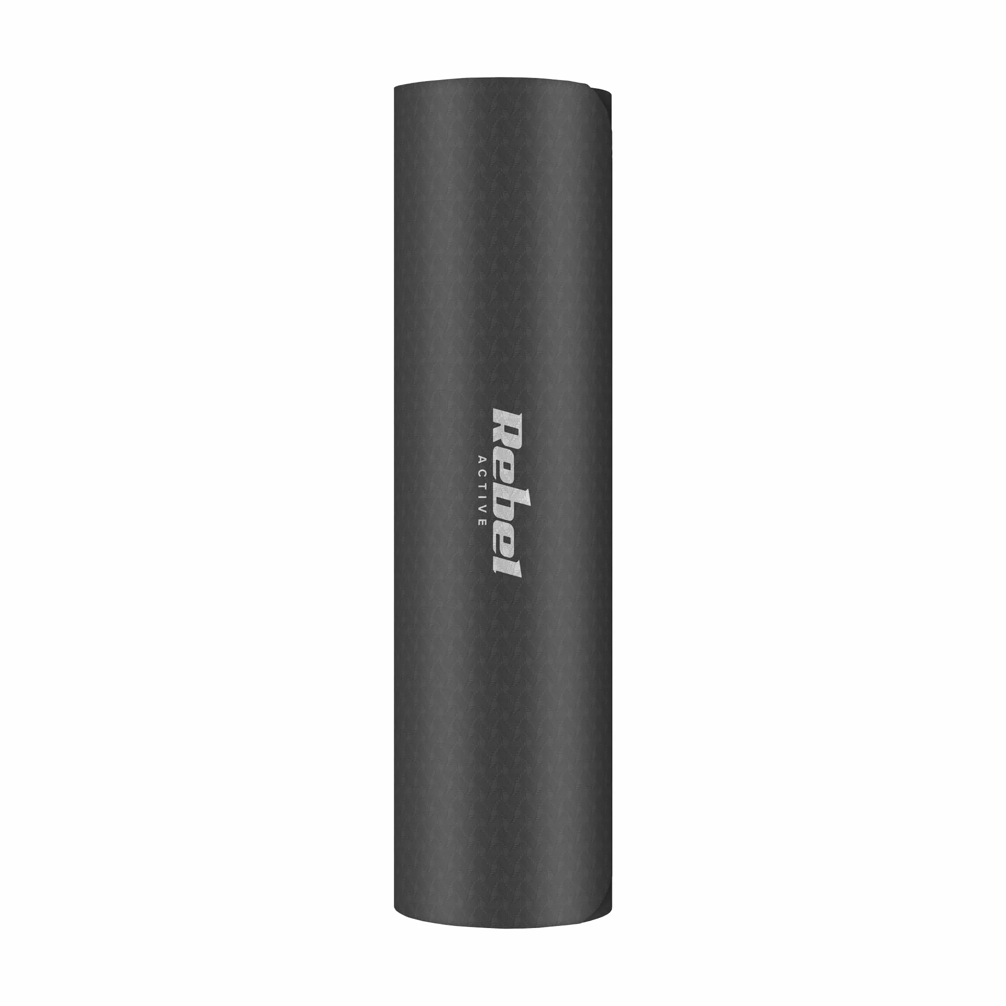 Rebel Mata Gimnastyczna do Ćwiczeń Joga Pilates Fitness 183x61cm Grubość 6mm TPE Czarna