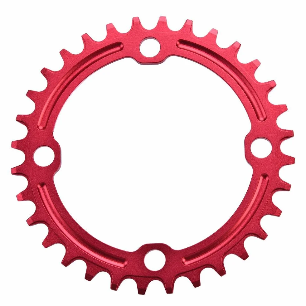 Tbest łańcuch rowerowy 104 BCD BMX MTB korba łańcuch pierścień naprawczy czarny czerwony