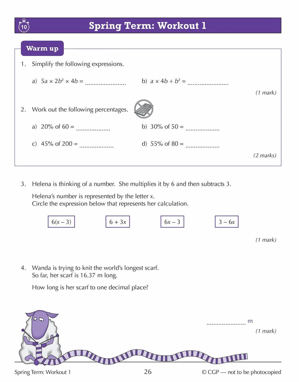 KS3 Year 8 Maths 10-Minute Weekly Workouts