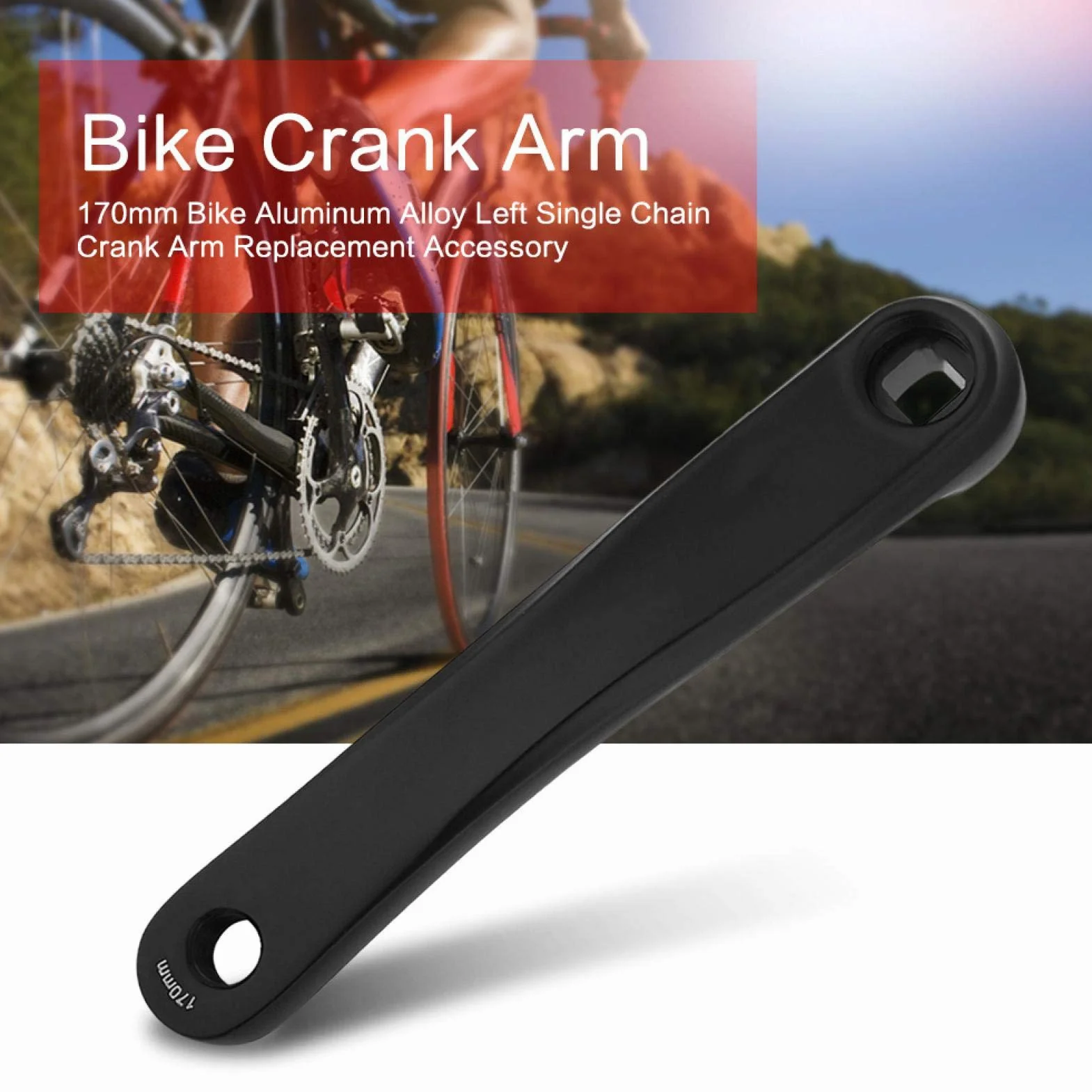 Ramię korby rowerowej KEENSO, lewe ramię korby rowerowej ze stopu aluminium 170 mm