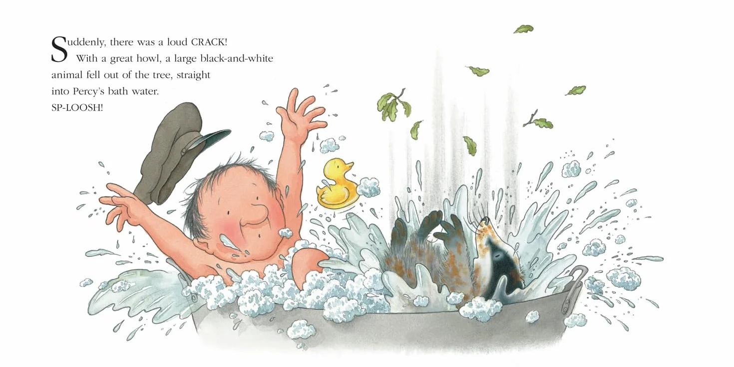 Badger’s Bath: A funny illustrated children’s picture book about Percy the Park Keeper from the bestselling creator of One Snowy Night