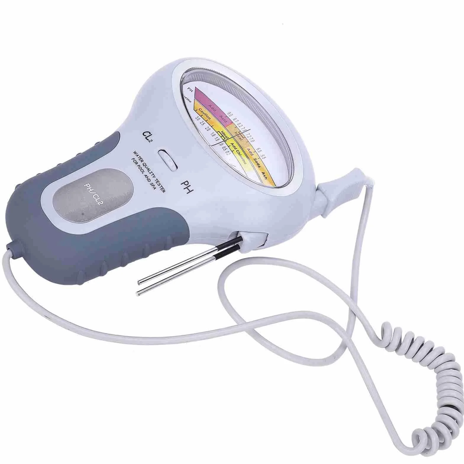 Cyfrowy wielofunkcyjny miernik wody LCD, CL2 Tester chloru i PH w basenie, analizator jakości wody w basenie z sondą, cyfrowy miernik testowy PH, chloru (PC-102B)