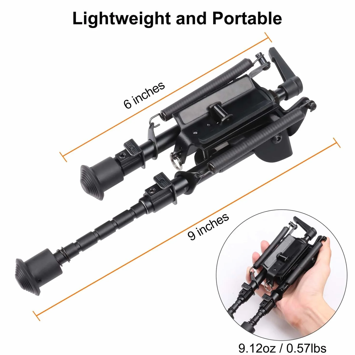 Feyachi Bipod karabinowy regulowany 6-9 cali Picatinny Weaver