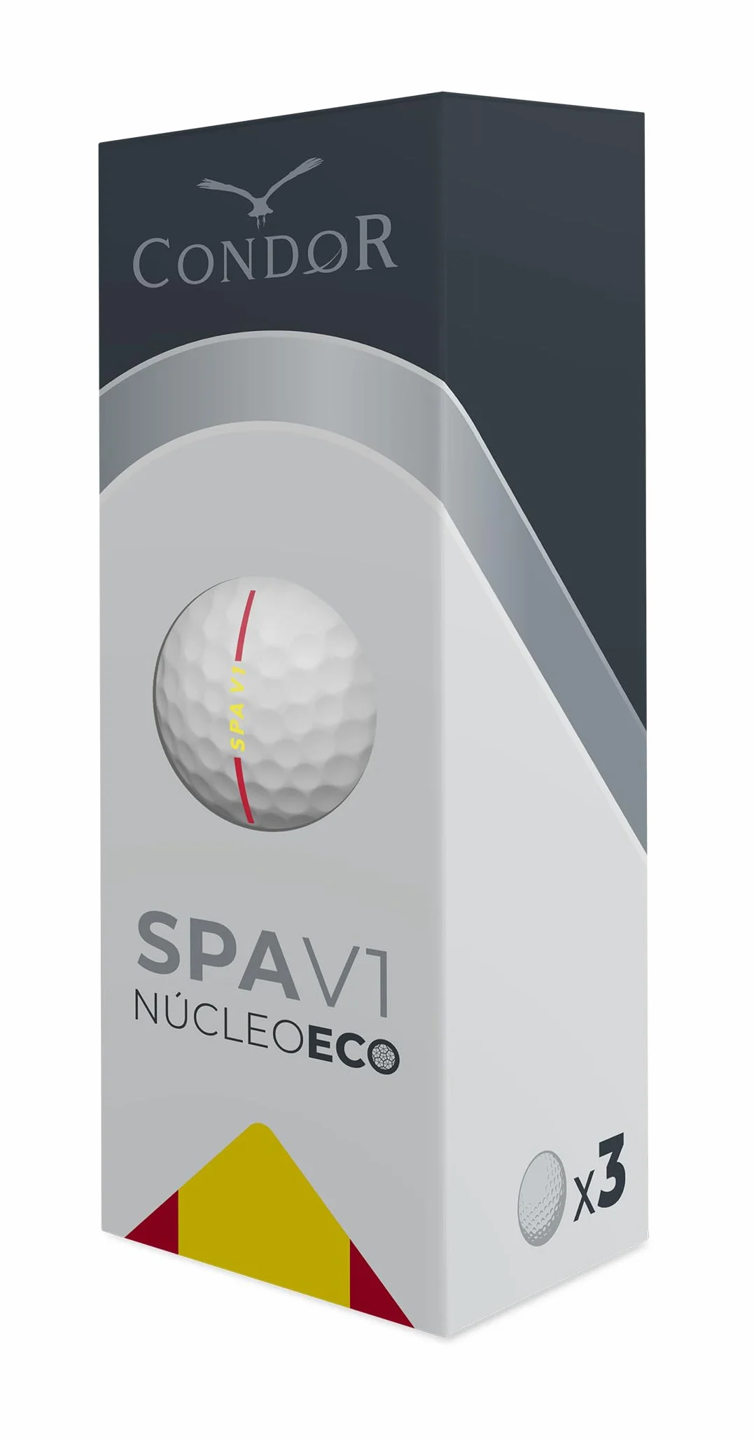 CONDOR Piłka golfowa V1 3 sztuki Ekologiczny rdzeń