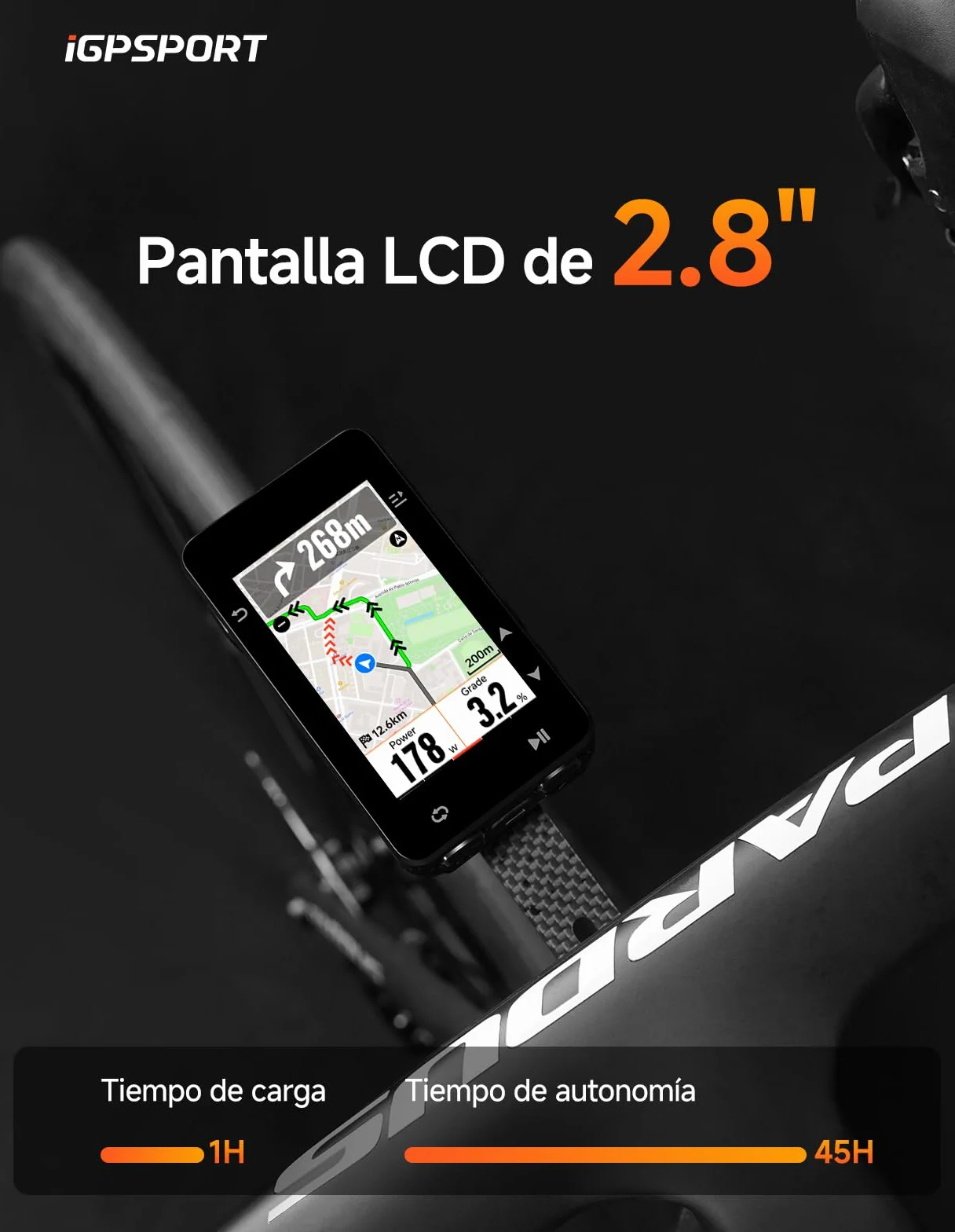 iGPSPORT iGS630S Komputer rowerowy GPS 2,8'' 45h baterii