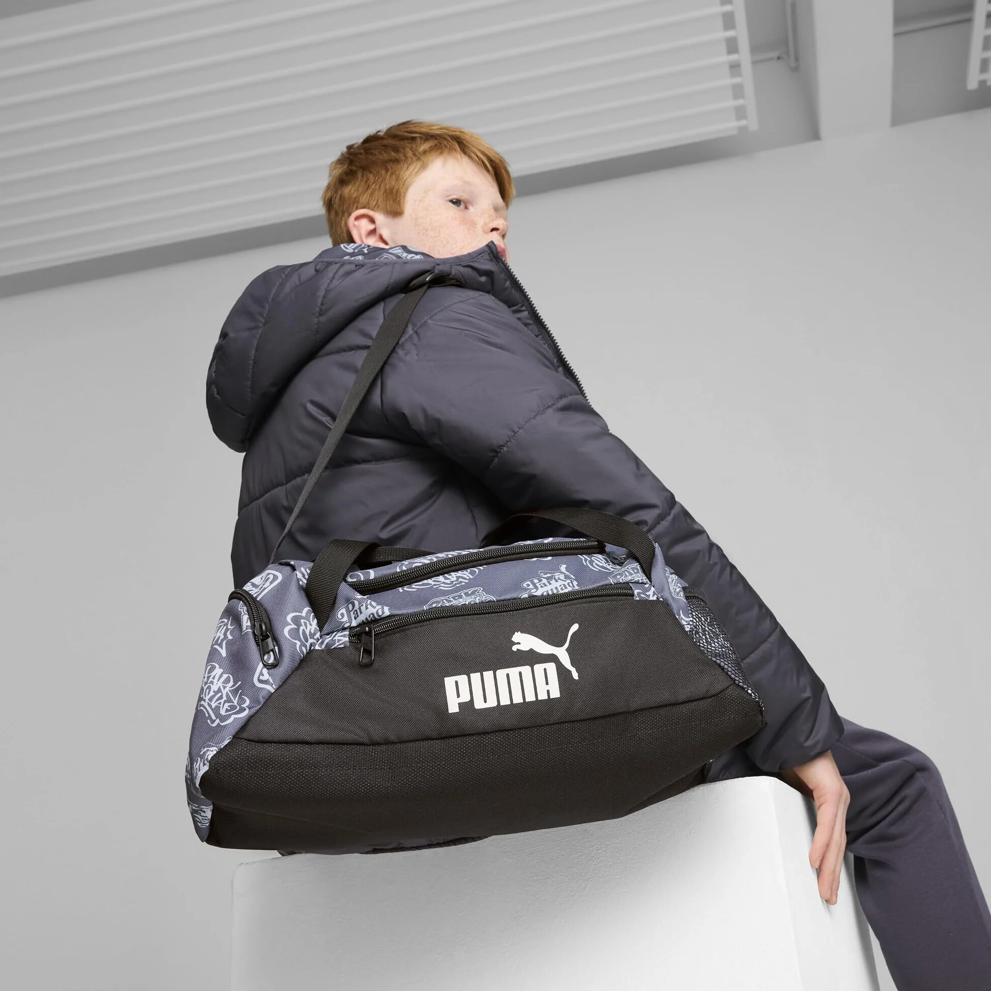 PUMA Phase Sports Bag, damska torba sportowa, Galactic Gray