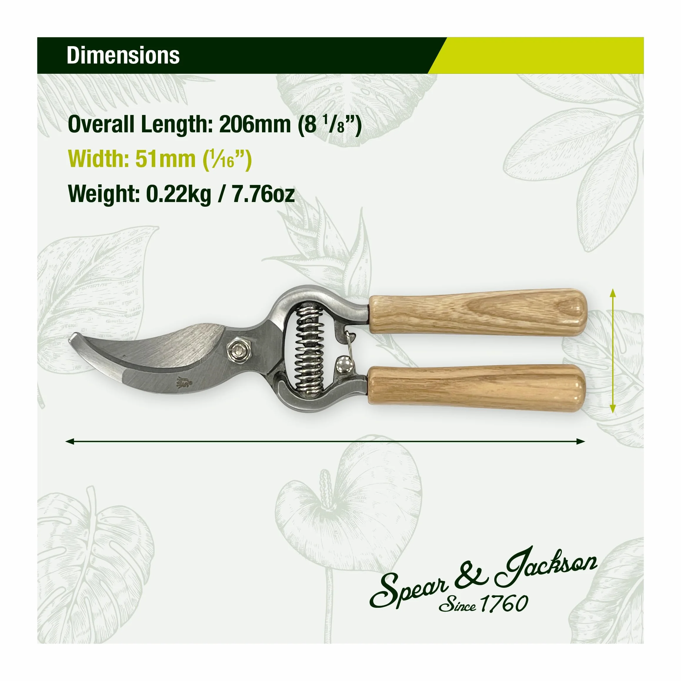 Spear & Jackson 5759Kew Kew Gardens Woodland Collection Bypass Sekatory
