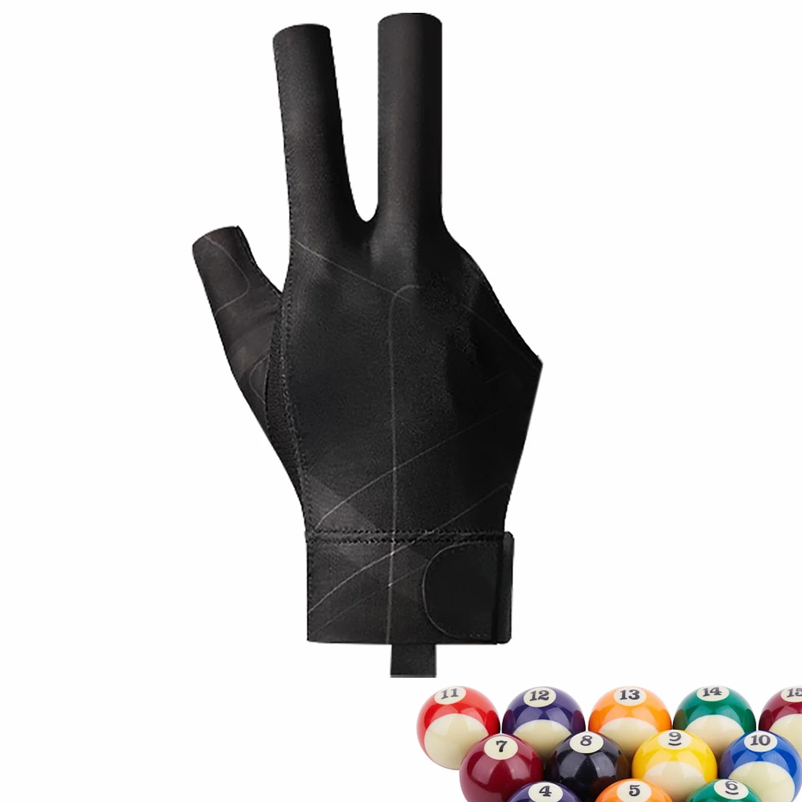 Pool Gloves, 3-Finger Trick Billiards Glove, Breathable Non-Slip Fabric, Stretchable Common Fit, Smooth Cue Control, Perfect for Men,women, Beginners, and Professional Players
