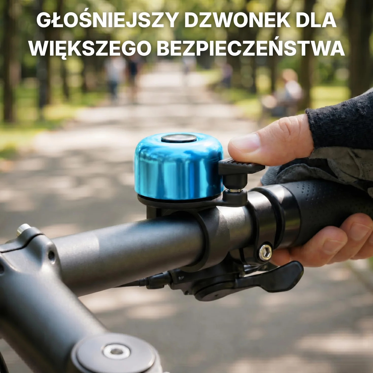 Dzwonek do Rowerów Szosowych i Górskich, Hulajnogi, MTB, BMX dla Dzieci, Dorosłych, Aluminiowy, Mini Rozmiar, Głośny Dźwięk, Rowerowy Klakson do Kierownicę o Średnicy 1,98-2,4 cm