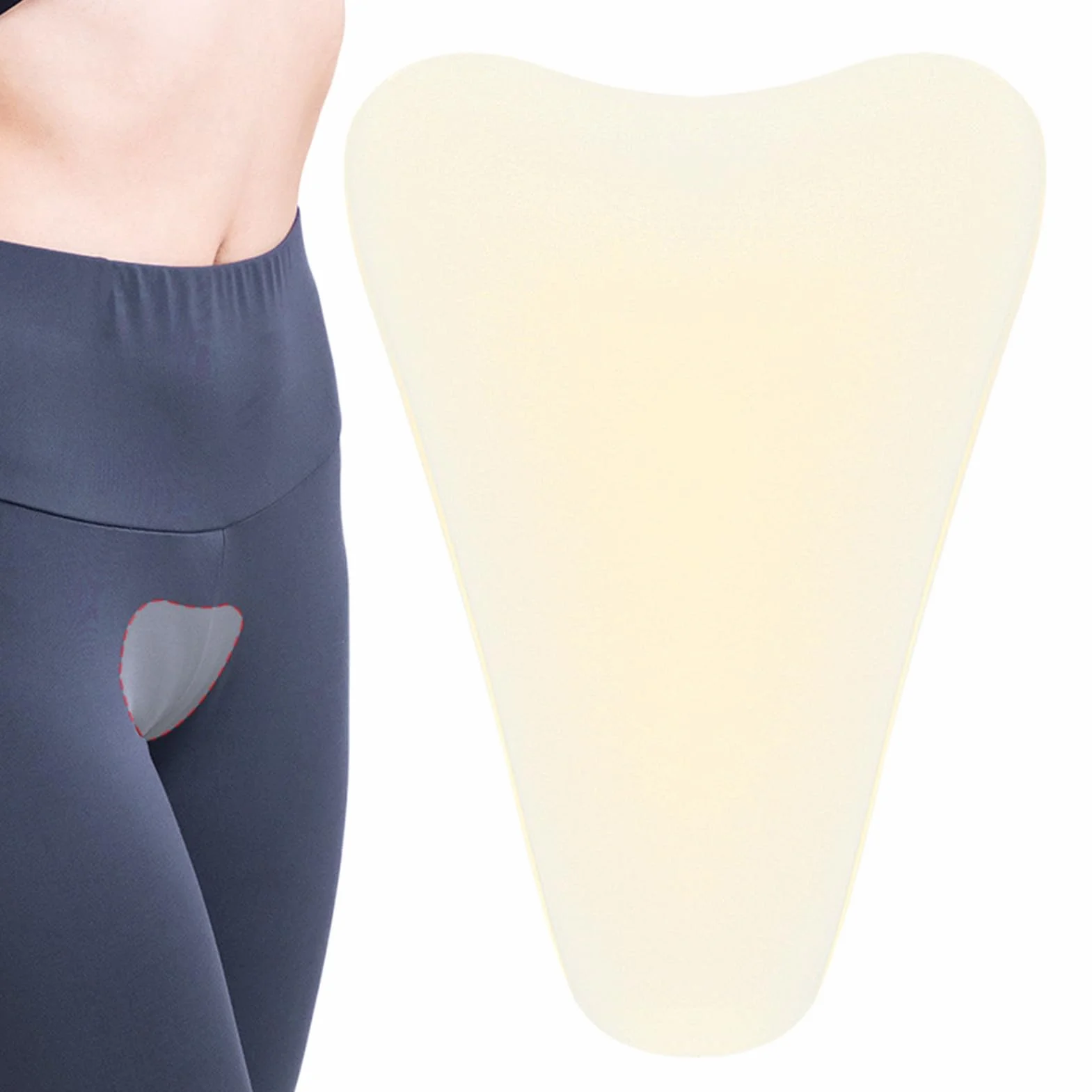 Silicone Private Parts Protector Pad Adhesive Cover For Women 6.3x8.5cm Reusable Invisible