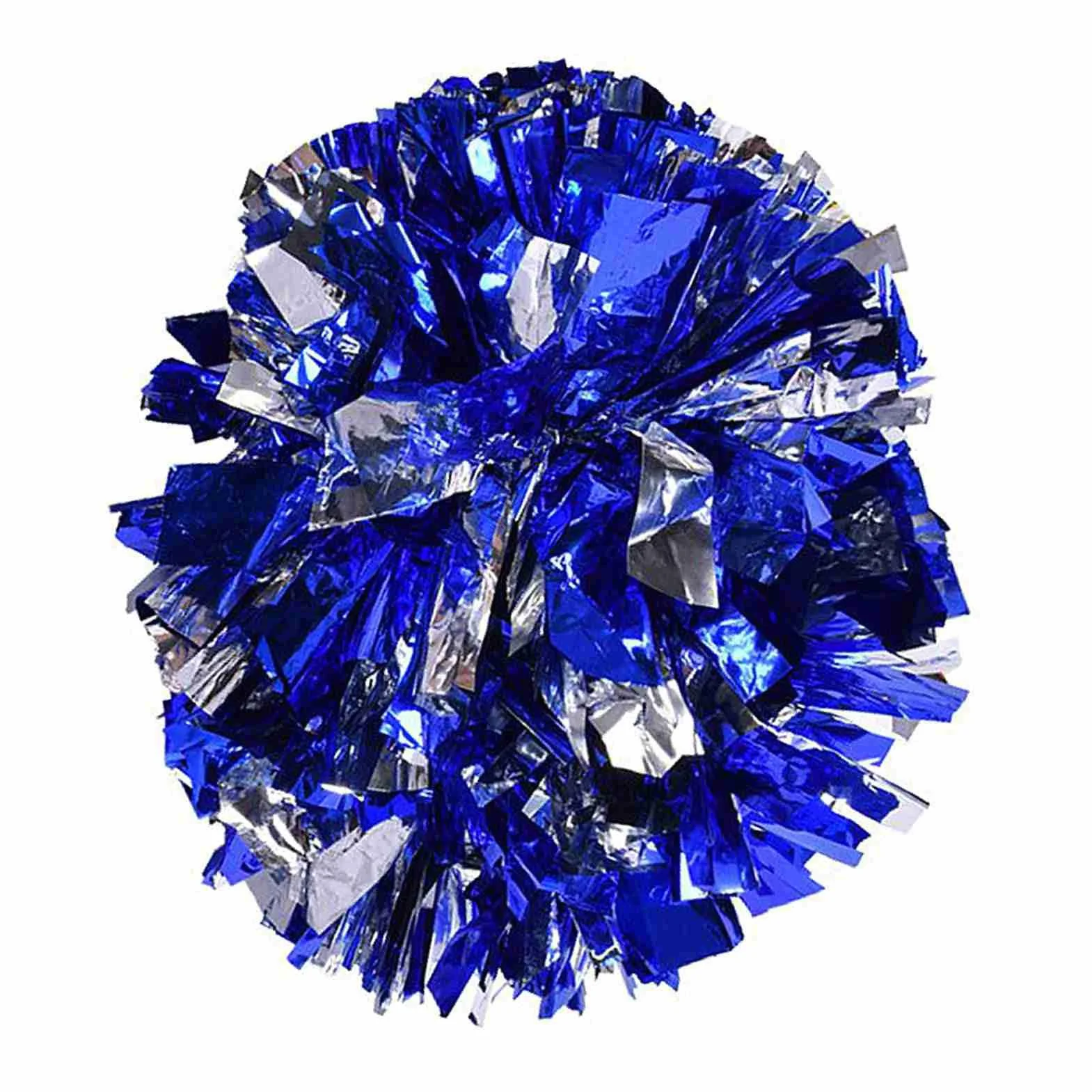 Pompony Cheerleaderki Srebrne Niebieskie Wiele Kolorów Tworzywo Sztuczne 1 szt.