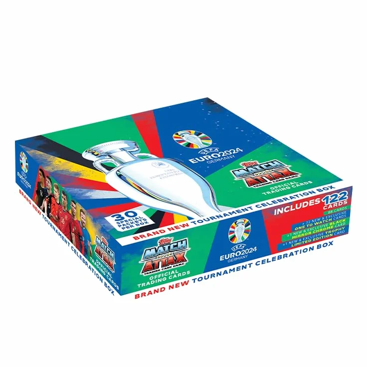 Topps Oficjalny Attax Meczowy Mistrzostw Europy w Piłce Nożnej 2024 - Pudełko Turniejowe (30 Pakietów)