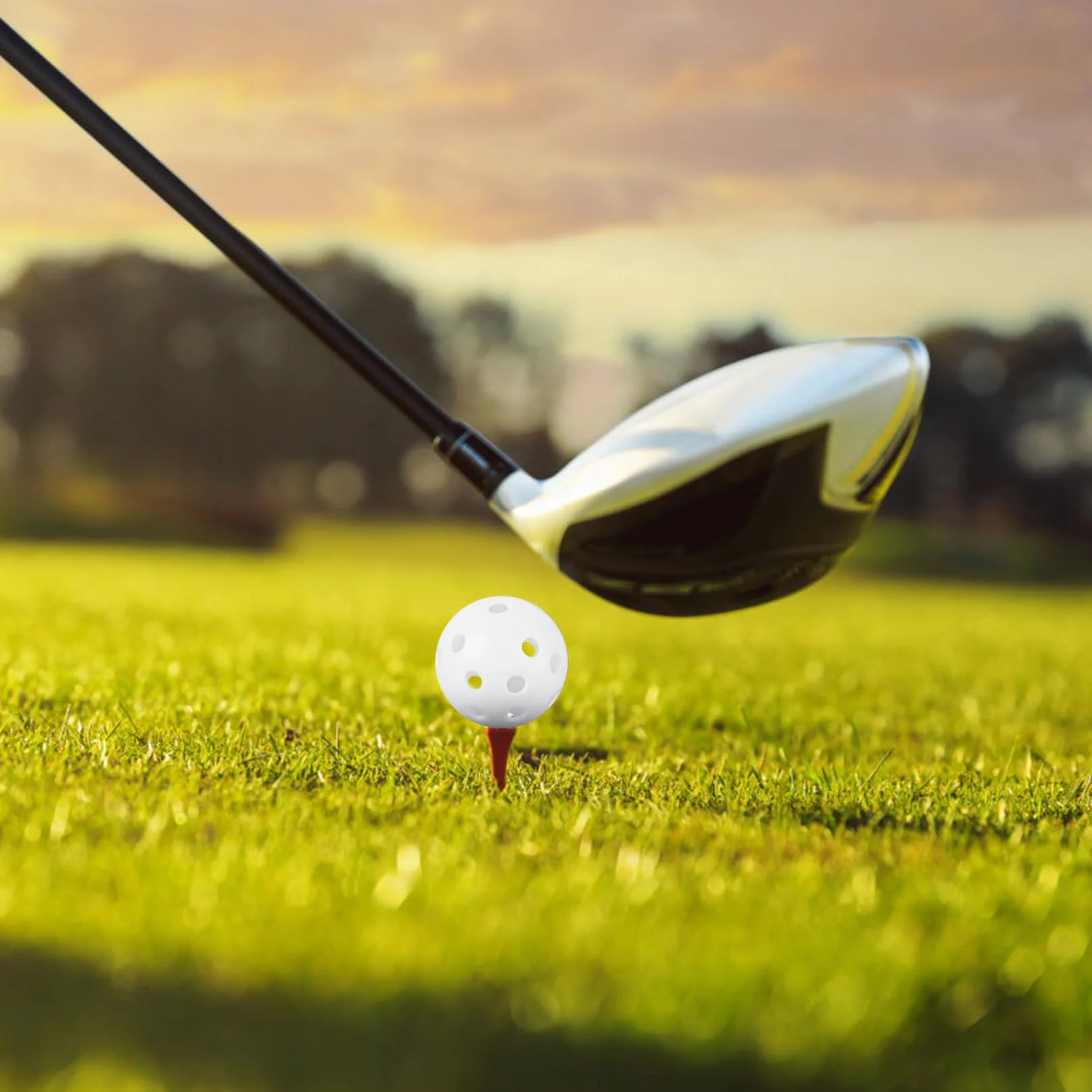 Xiaomoyu 28 sztuk piłek do ćwiczeń golfowych, Air Flow Hollow, 40 mm, tworzywo sztuczne, piłeczki treningowe do gry w golfa do swingu, jazdy samochodem, gry w golfa dla dorosłych