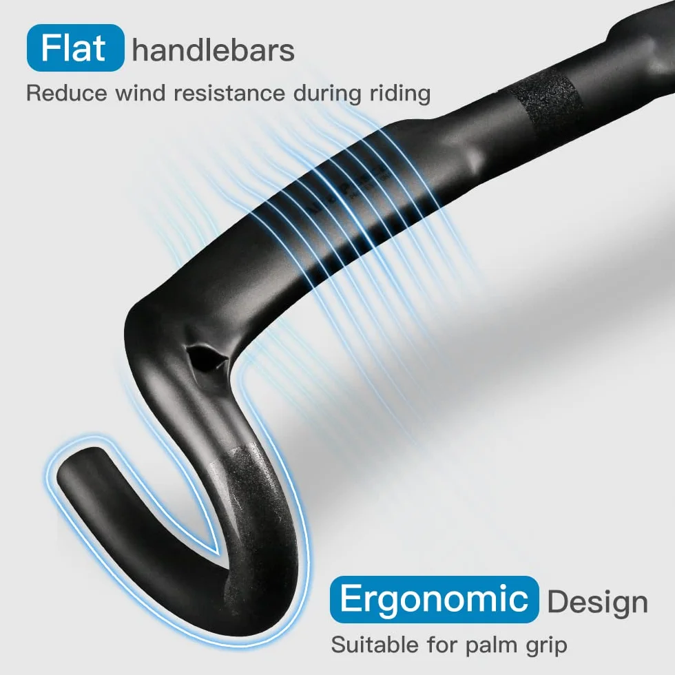 Alfa Pasca kierownica rowerowa szosowa kierownica rower szosowy nawijana kierownica rowerowa z włókna węglowego rower szosowy 31.8 UD kierownica rowerowa 420mm
