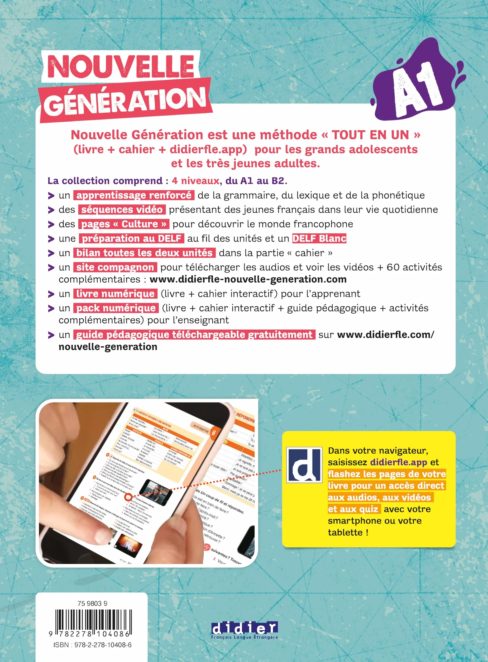 Nouvelle Génération A1 - Livre + Cahier + didierfle.app