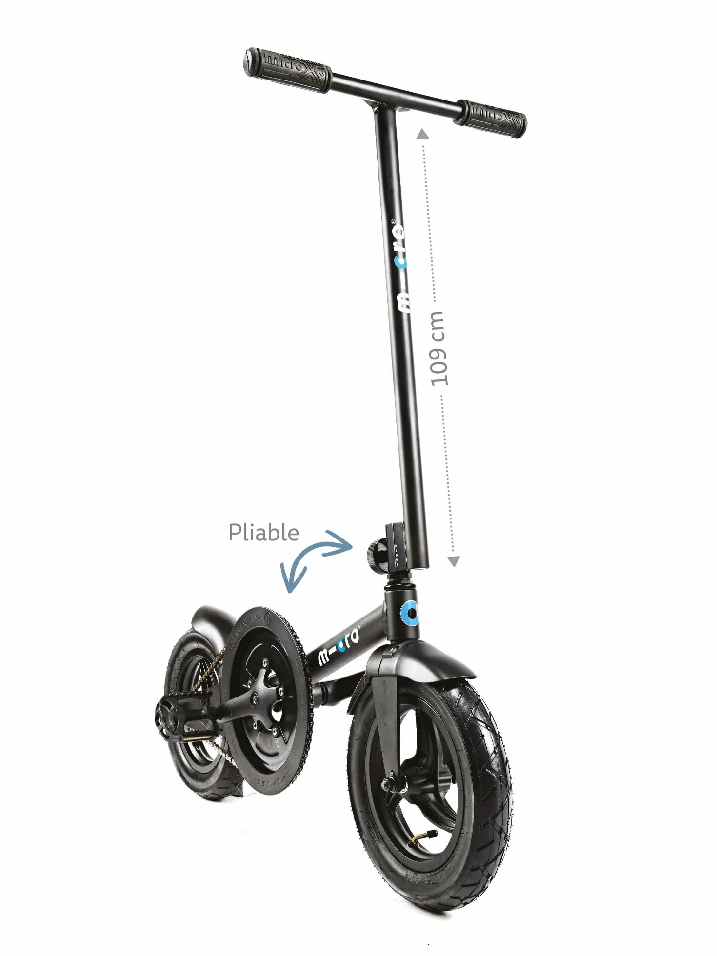 Składana hulajnoga hybrydowa Micro Pedal Flow lekka dla dorosłych