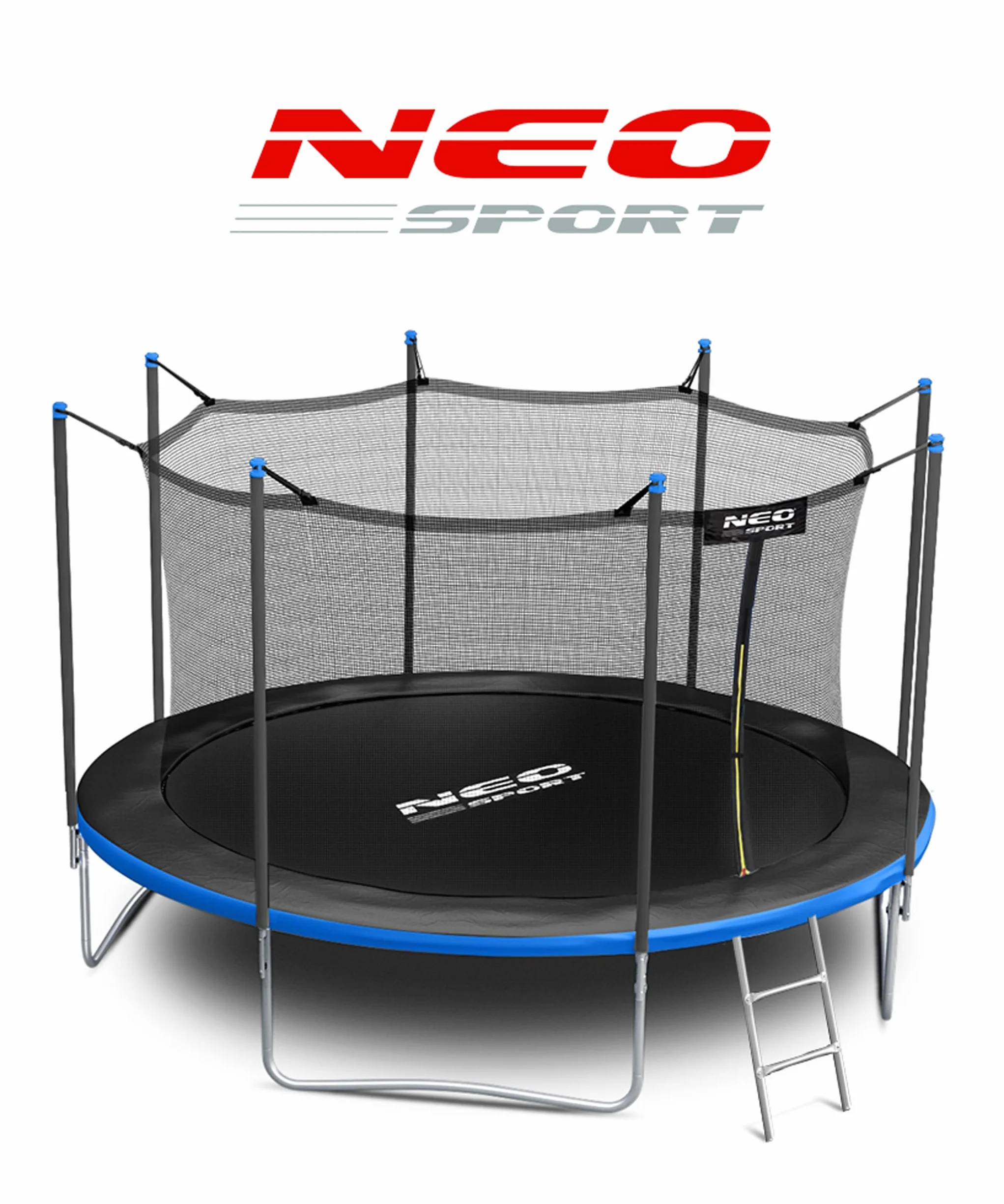 Neo-Sport Trampolina ogrodowa z siatką wewnętrzną 374cm 12ft dla dzieci