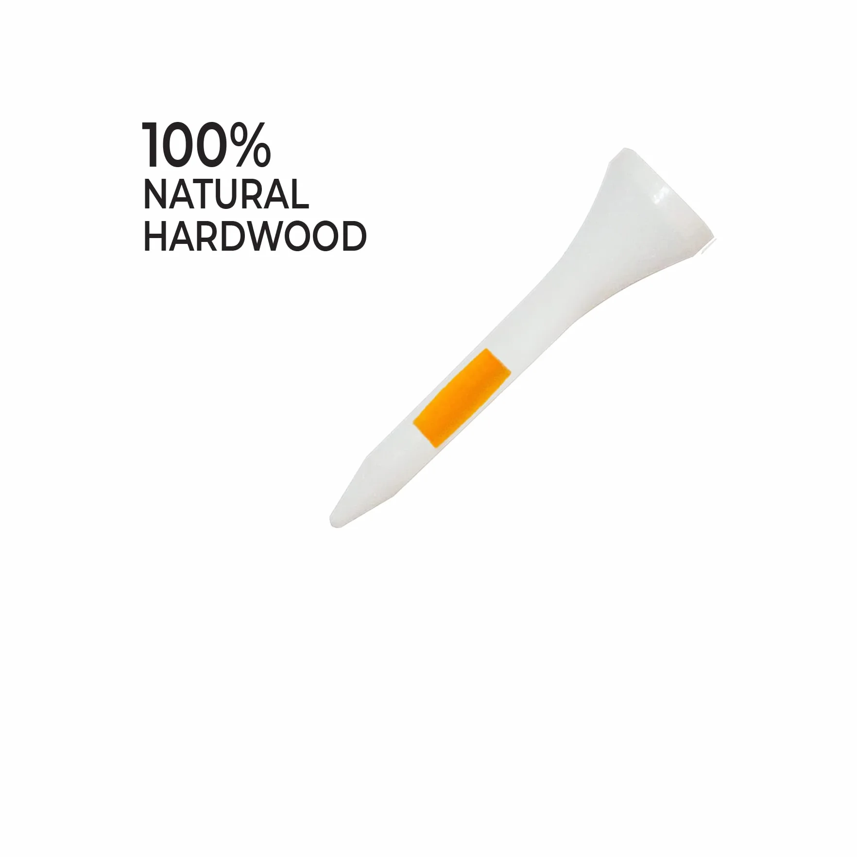PTS Wooden Pride Professional Tee System Mini Tee Tee 1 5.1 cm 90 szt. Biały, POMARAŃCZOWY, 38 mm UK