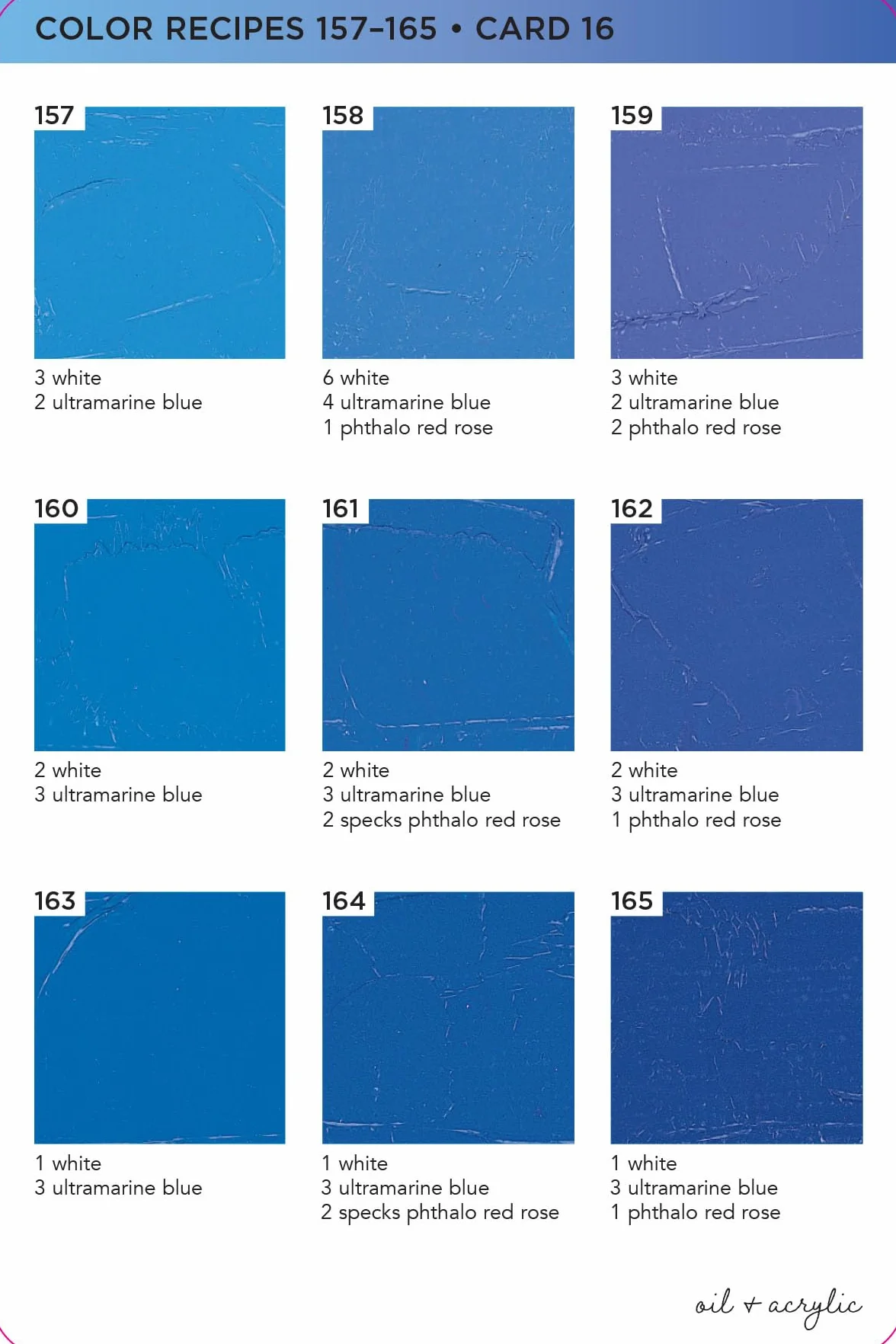 Oil & Acrylic Color Mixing Recipes: Card Deck & Color Mixing Grid: Mix 400+ colors!