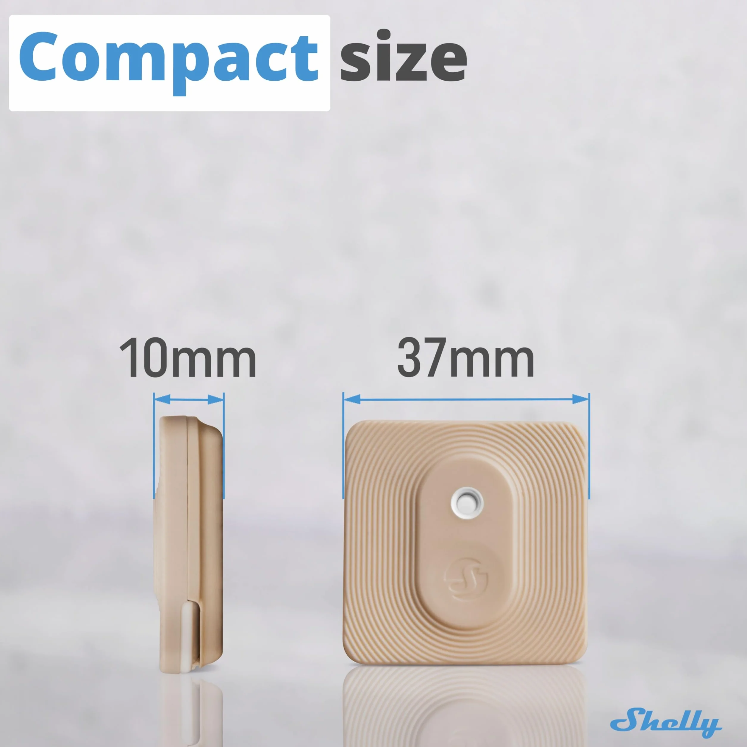Shelly BLU H&T Mocha - czujnik temperatury i wilgotności Bluetooth, inteligentny termometr i higrometr wewnętrzny/zewnętrzny, stopień ochrony IP54, nie wymaga HUB-a, zdalne sterowanie