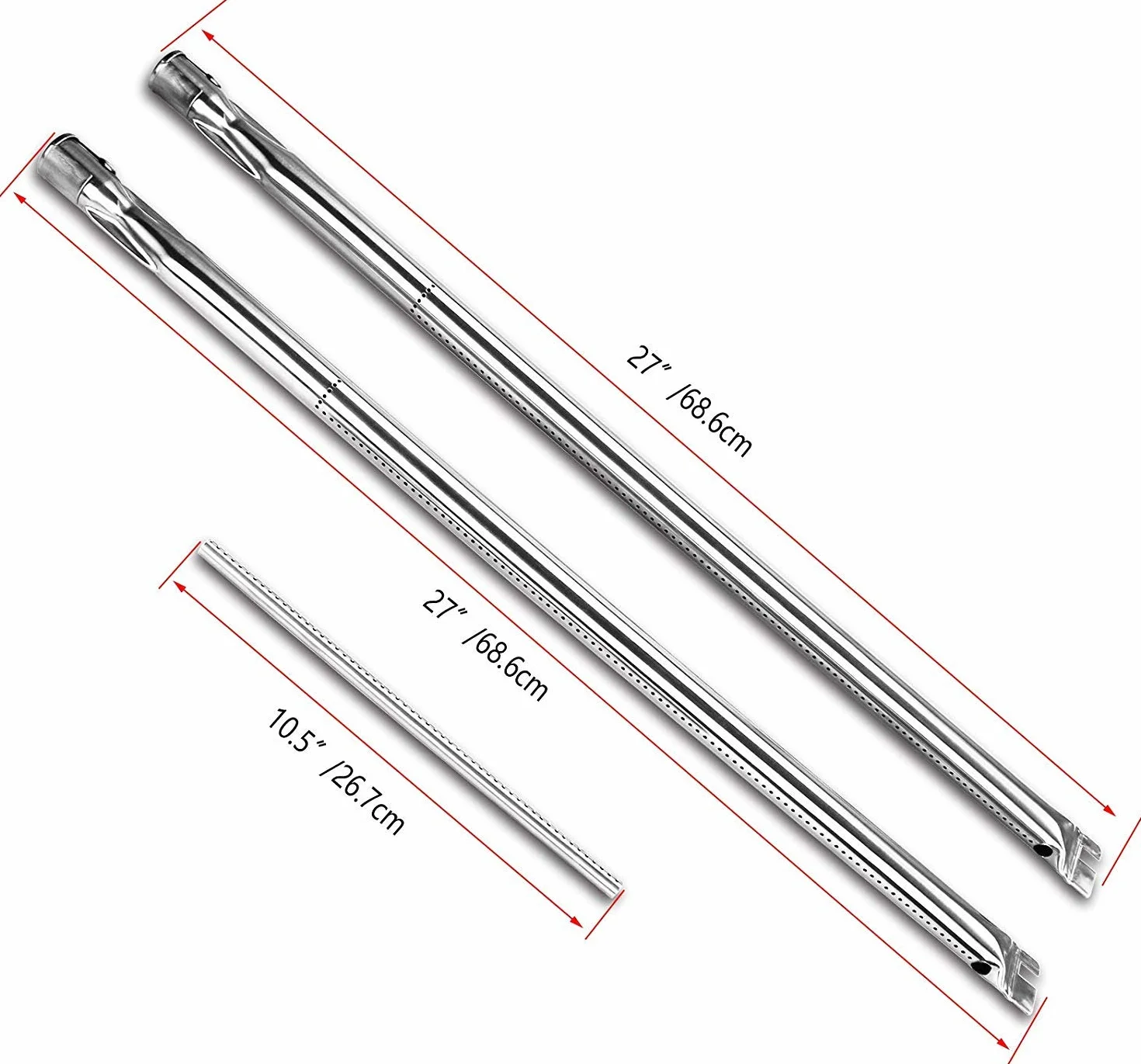 7507 68,6 cm rura palnika ze stali nierdzewnej do Weber Spirit serii 200 Spirit E210, E200, S210, S200, Spirit 500 Grill (z bocznym sterowaniem)