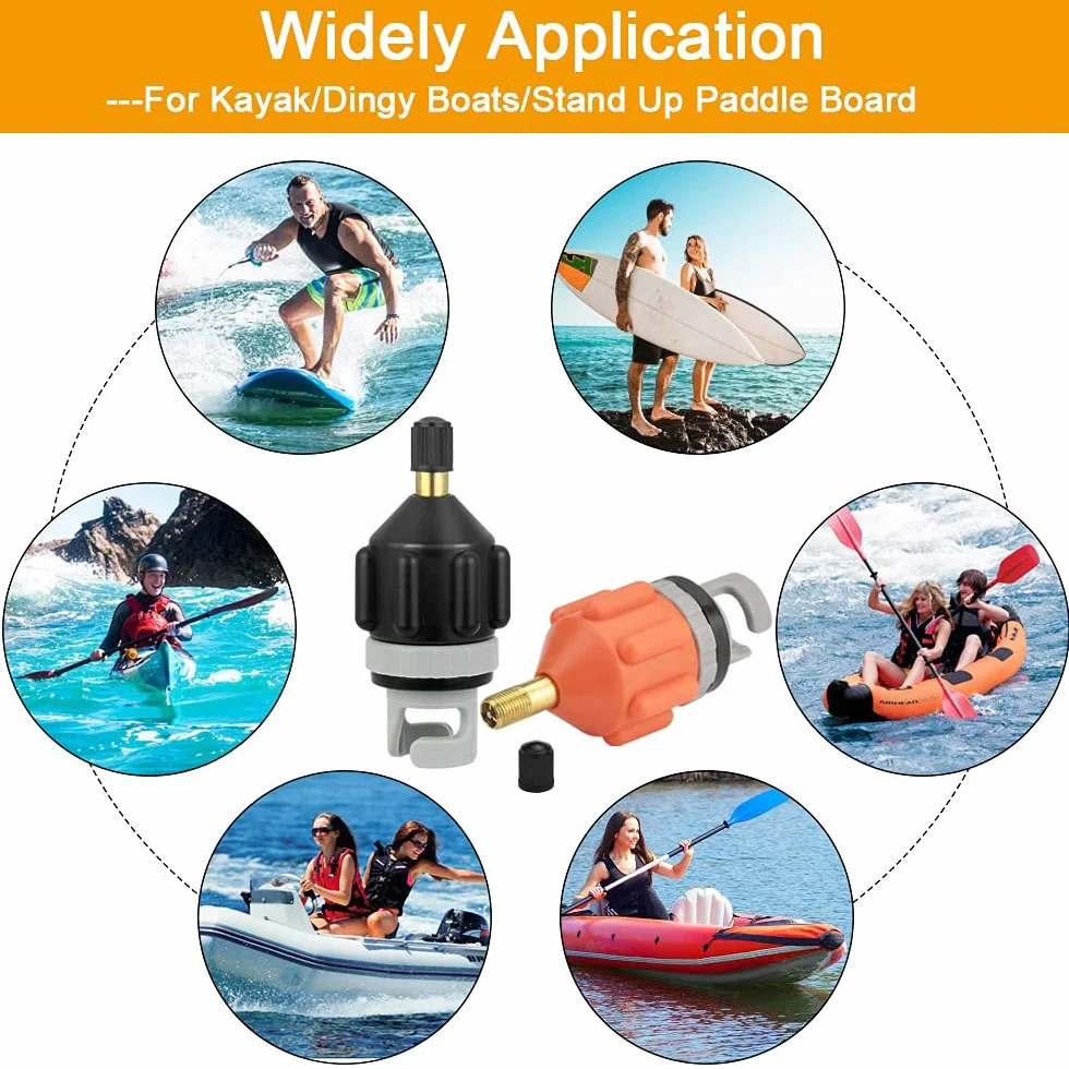 Adapter zaworu powietrza do łodzi, adapter zaworu pompy SUP, adapter do nadmuchiwanej pompy, uniwersalny konwerter pompy powietrza, adapter zaworu powietrza do deski SUP, nadmuchiwanej łodzi