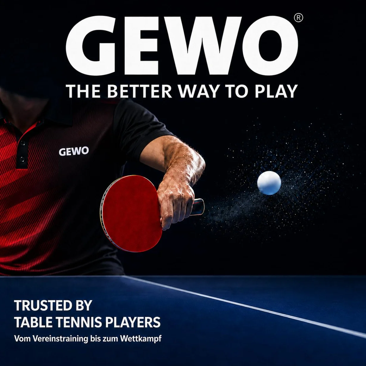 GEWO PS Blast Carbon rakieta do tenisa stołowego ITTF z powłoką Return Pro