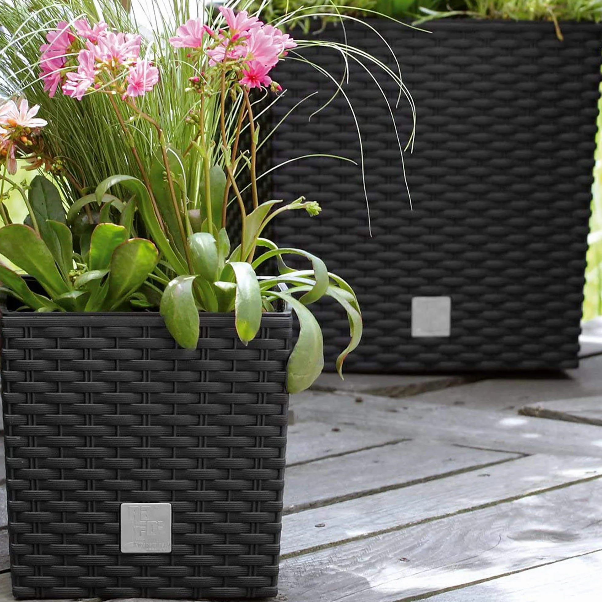 Prosper Plast Rato Donica Na Kwiaty, Antracytowy, 20x20x20.2 cm