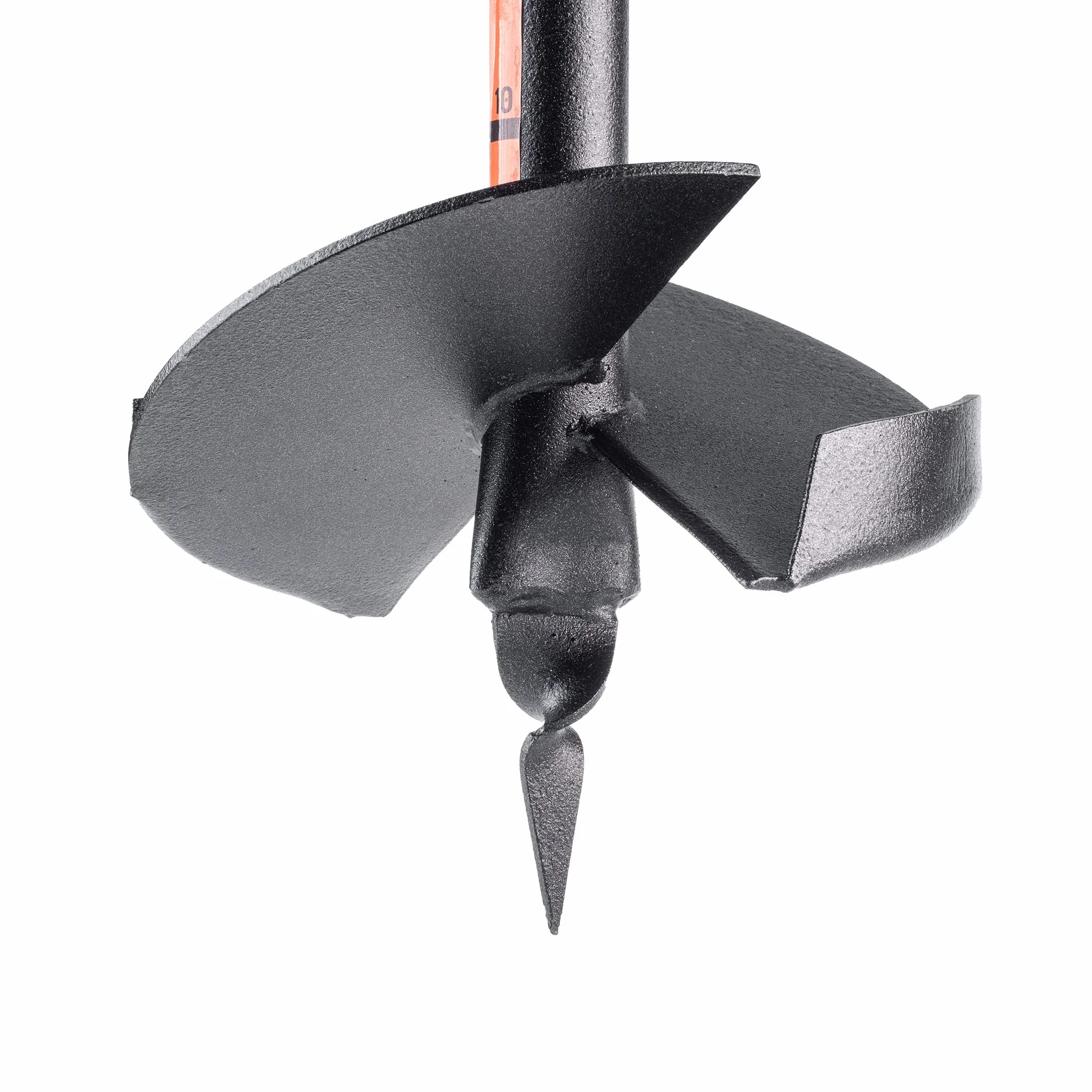 KADAX Świder ziemny ręczny 200 mm, metalowy z uchwytem poprzecznym, spiralny do ogrodu, do słupków, pali, roślin i cebulek, szybsze wiercenie stabilnych otworów