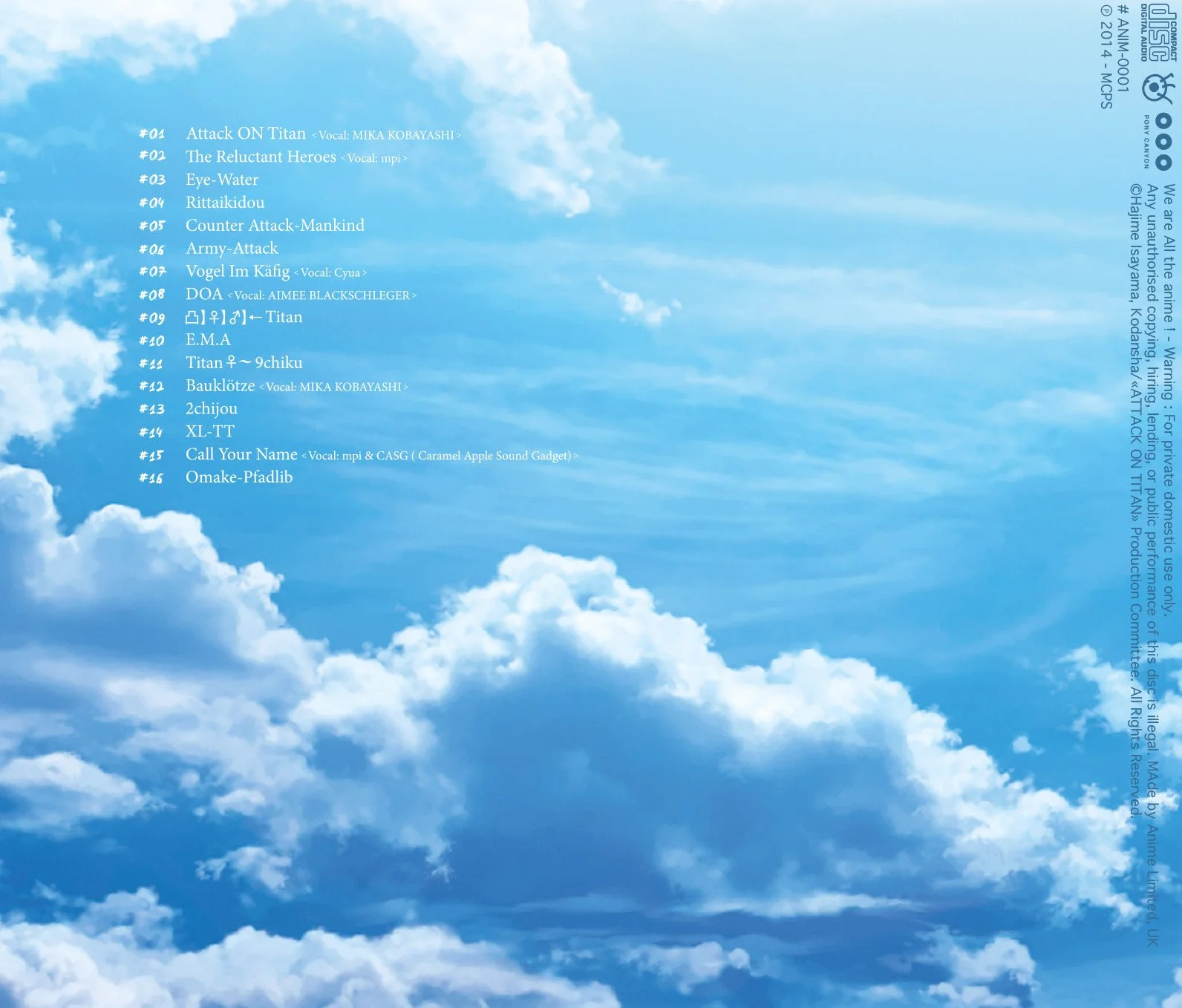 L'attaque des titans OST - CD