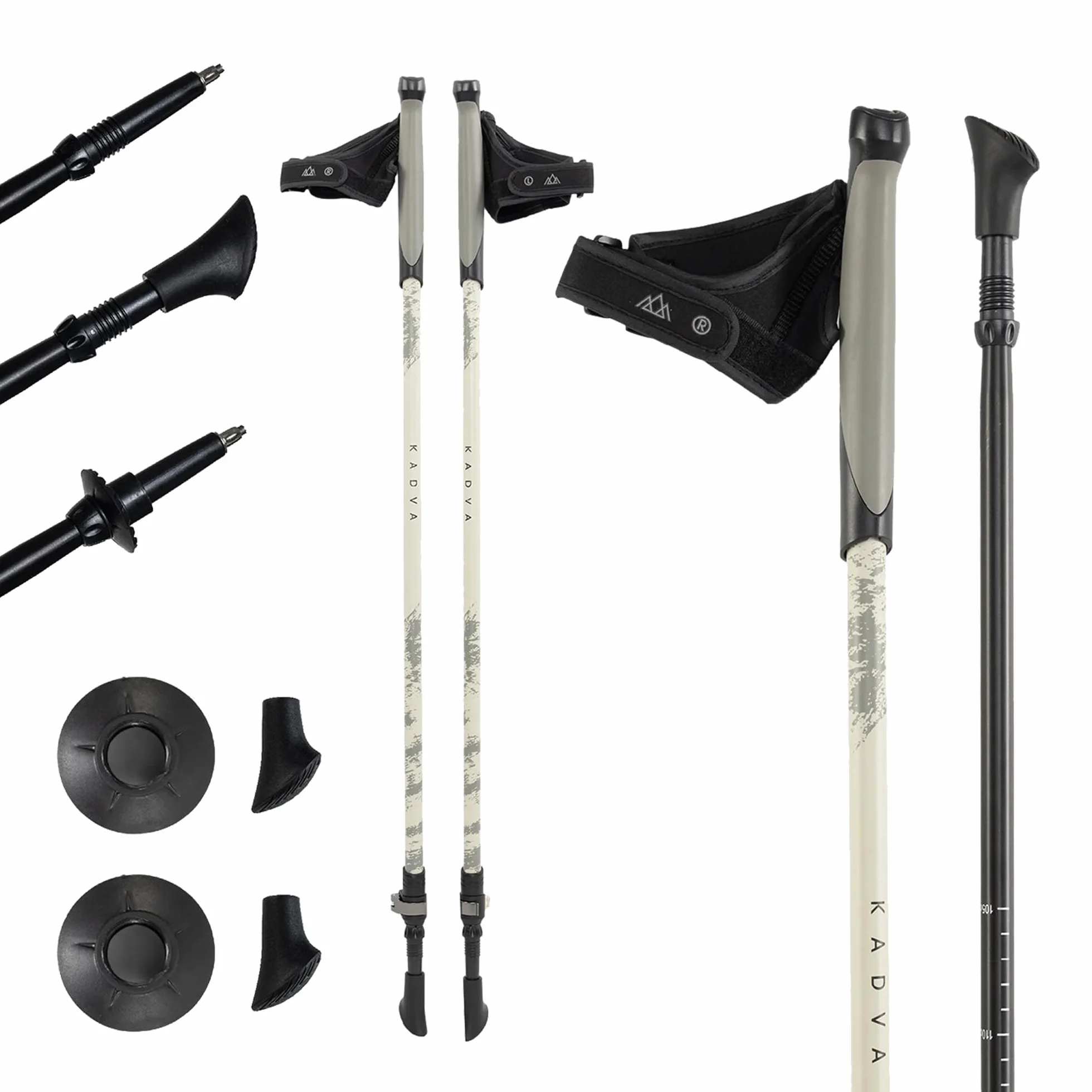 KADVA HALNA kijki Nordic Walking regulowany 84-135 cm Quick Lock polipropylen PP TPR