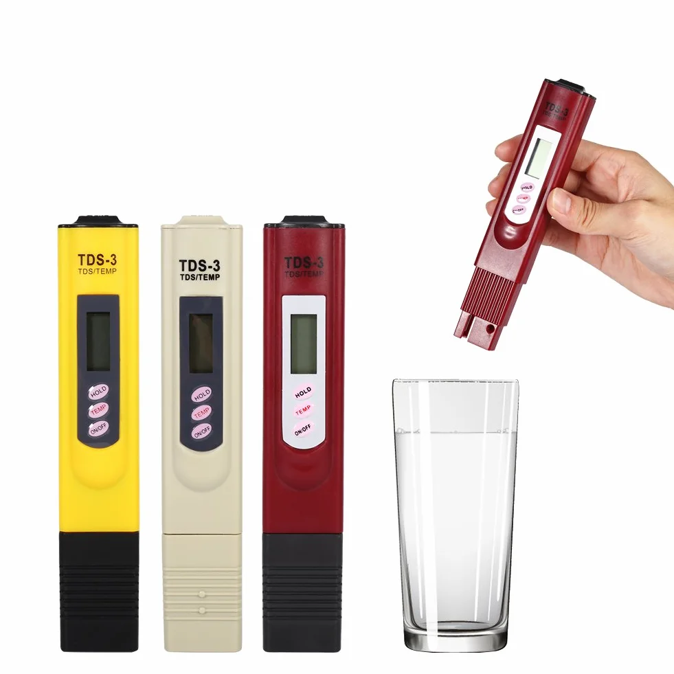 Tester jakości wody Filtr czystości Tester miernika TDS do użytku domowego Woda pitna Baseny Akwaria Hydroponika i nie tylko Żółty (niebieski)