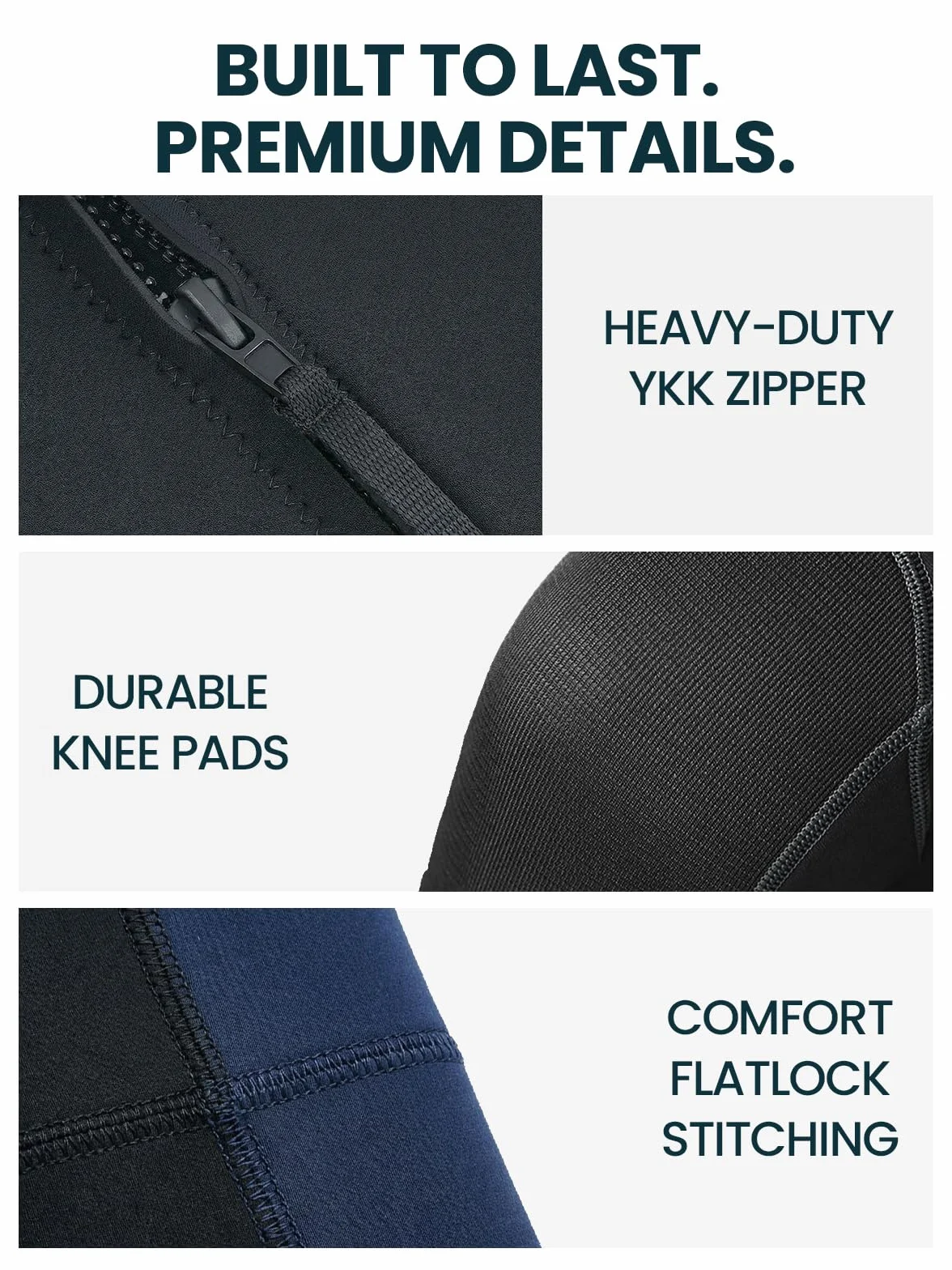 Owntop Męski Pełna Długość Piankowego Kombinezonu 3/2mm, Ultra Elastyczny Zimowy Kombinezon Z Długim Rękawem, Kombinezon do Surfingu i Nurkowania z Neoprenu dla Dorosłych