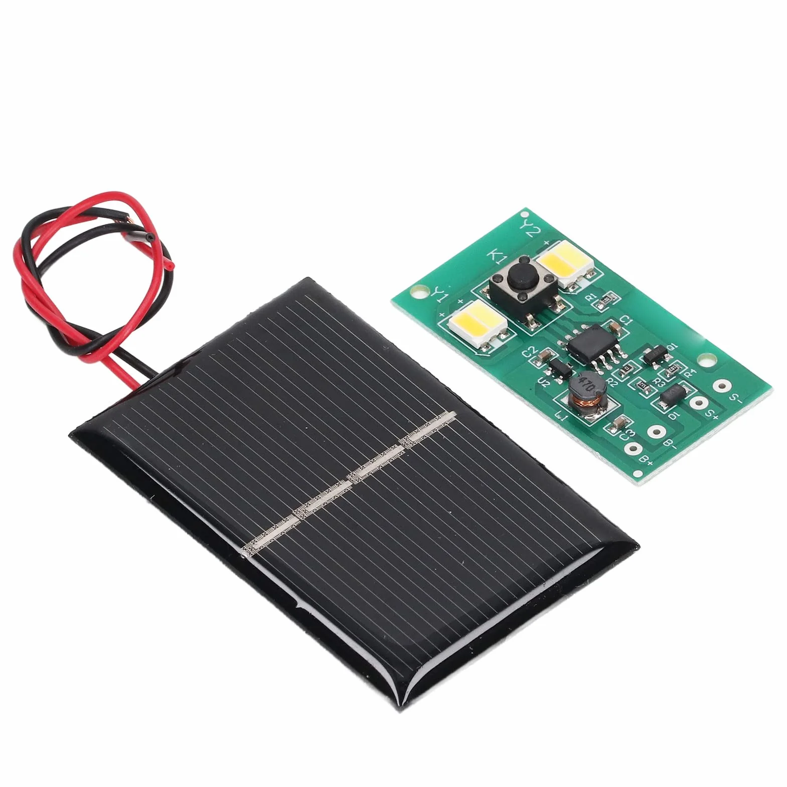 Zestaw 2 paneli słonecznych do ogrodu, oświetlenia ulicznego, akumulator NiMH 1,2 V, 8 lampek LED
