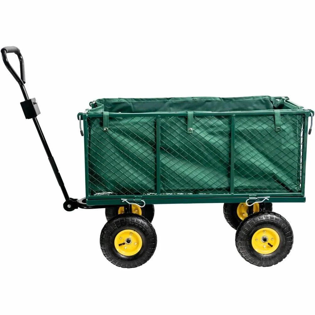 Mega-M Wózek ogrodowy transportowy DUŻY składany OGRODOWY PRZYCZEPKA XXL 3W1 96x51x72 cm, 500 kg udźwigu