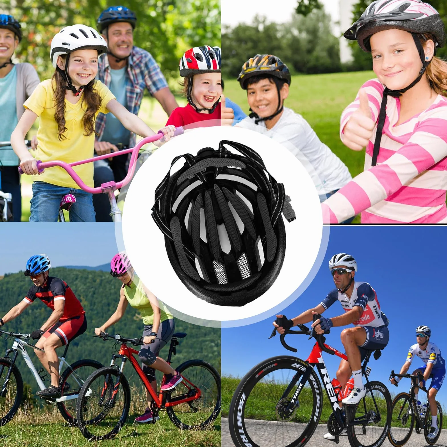Zestaw do kasku rowerowego, z wyściółką z pianki, z zapięciem na rzepy, uniwersalne ochraniacze na kask rowerowy, części zamienne