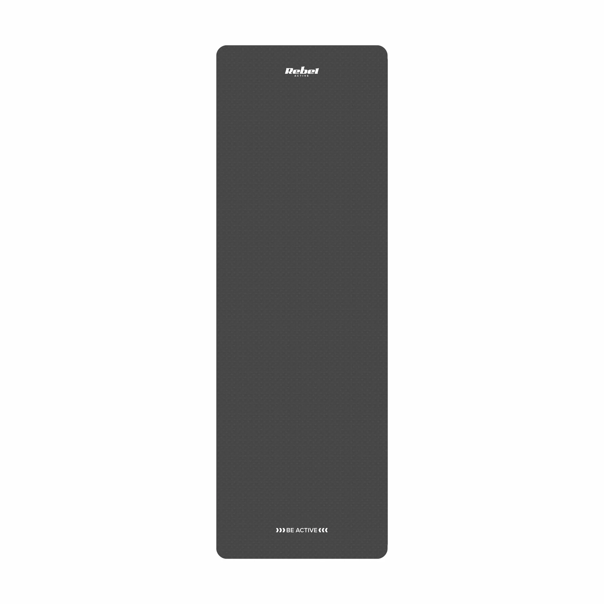 Rebel Mata Gimnastyczna do Ćwiczeń Joga Pilates Fitness 183x61cm Grubość 6mm TPE Czarna