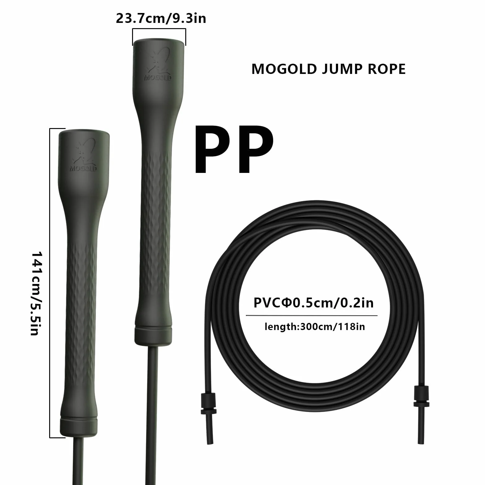 Skakanka treningowa PCW 5 mm regulowana długość