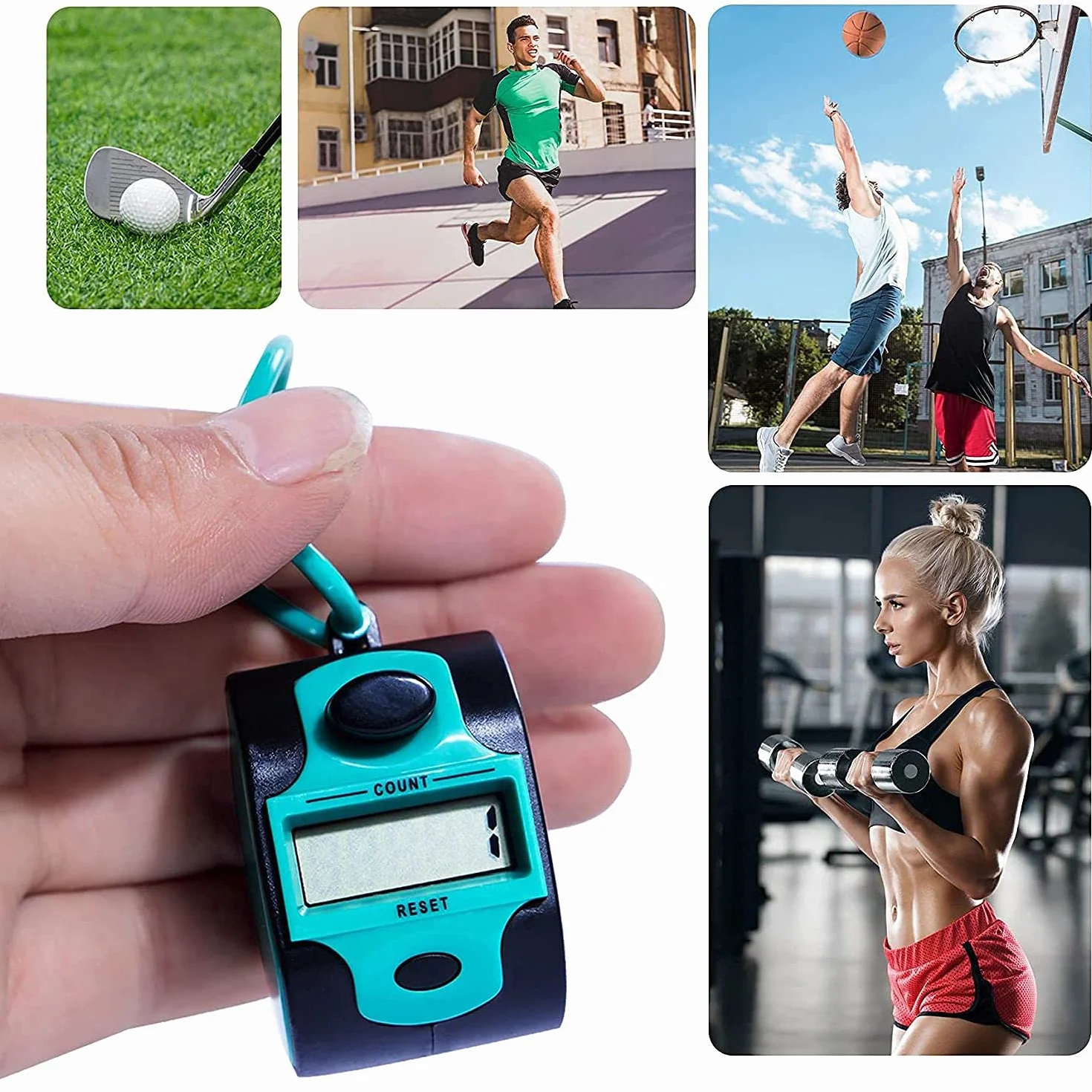 Cyfrowy licznik ręczny do golfa